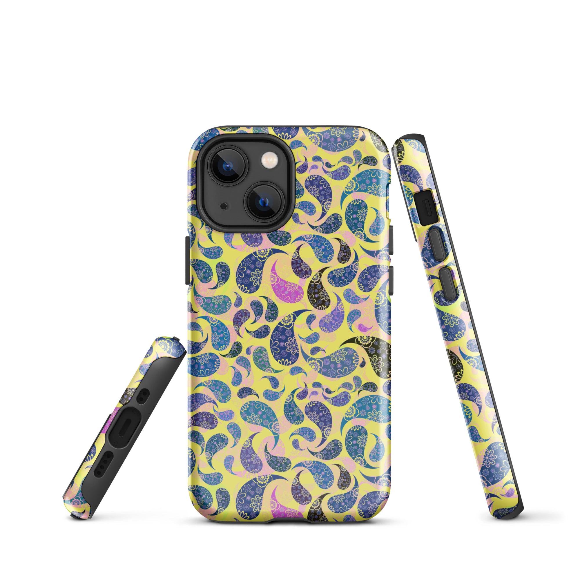 Tough Case for iPhone® Paisley Dark Yellow