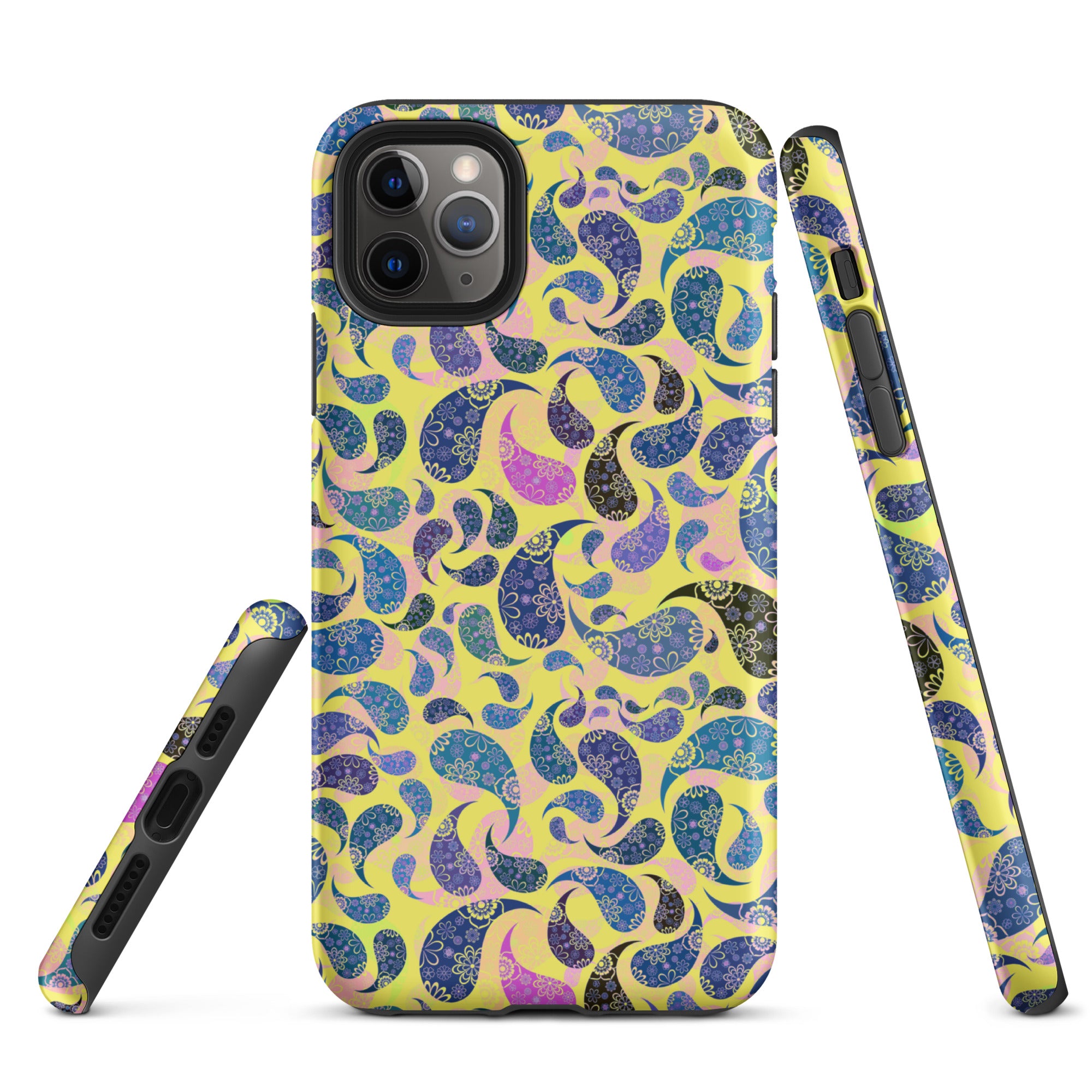 Tough Case for iPhone® Paisley Dark Yellow
