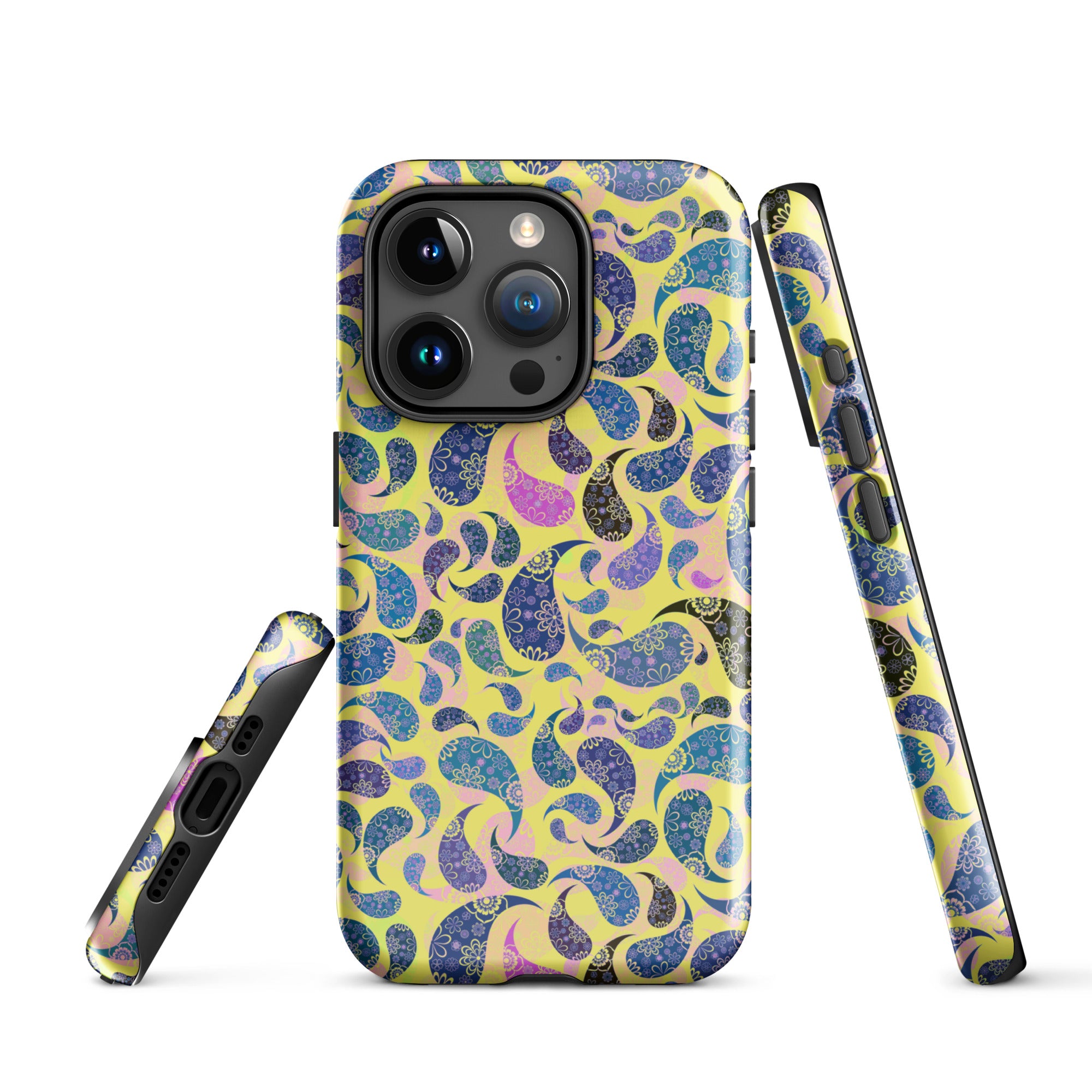Tough Case for iPhone® Paisley Dark Yellow