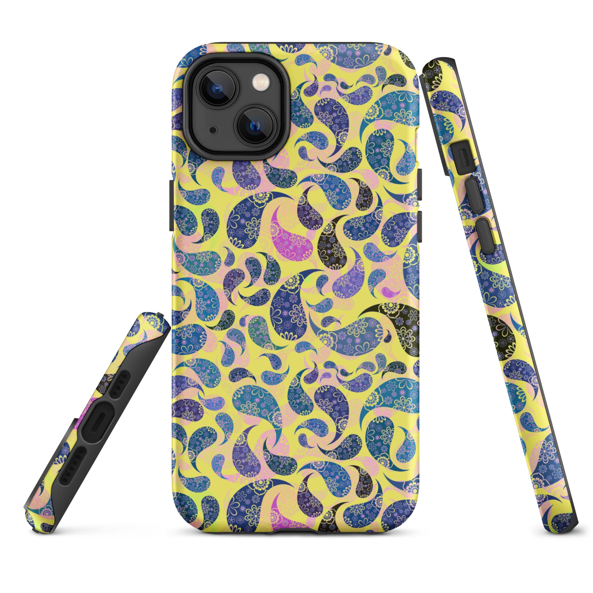 Tough Case for iPhone® Paisley Dark Yellow