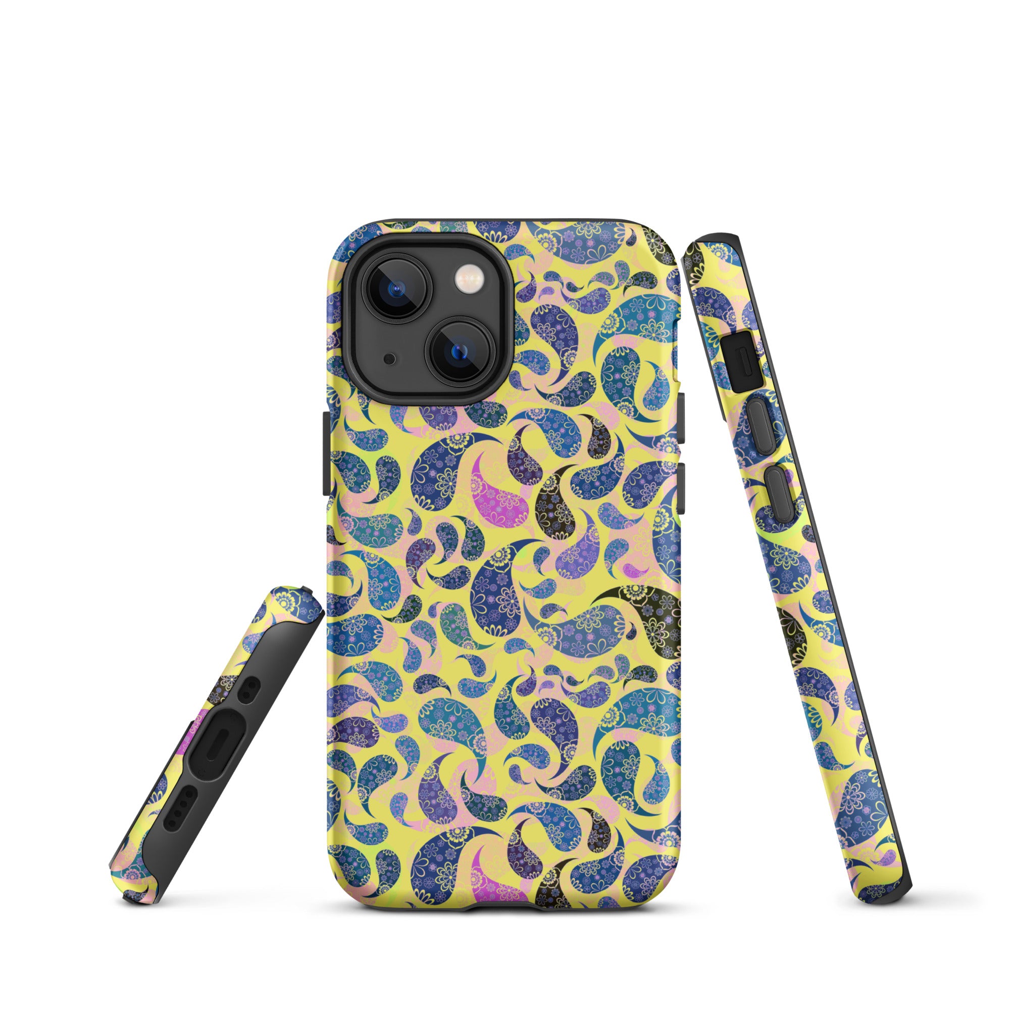 Tough Case for iPhone® Paisley Dark Yellow
