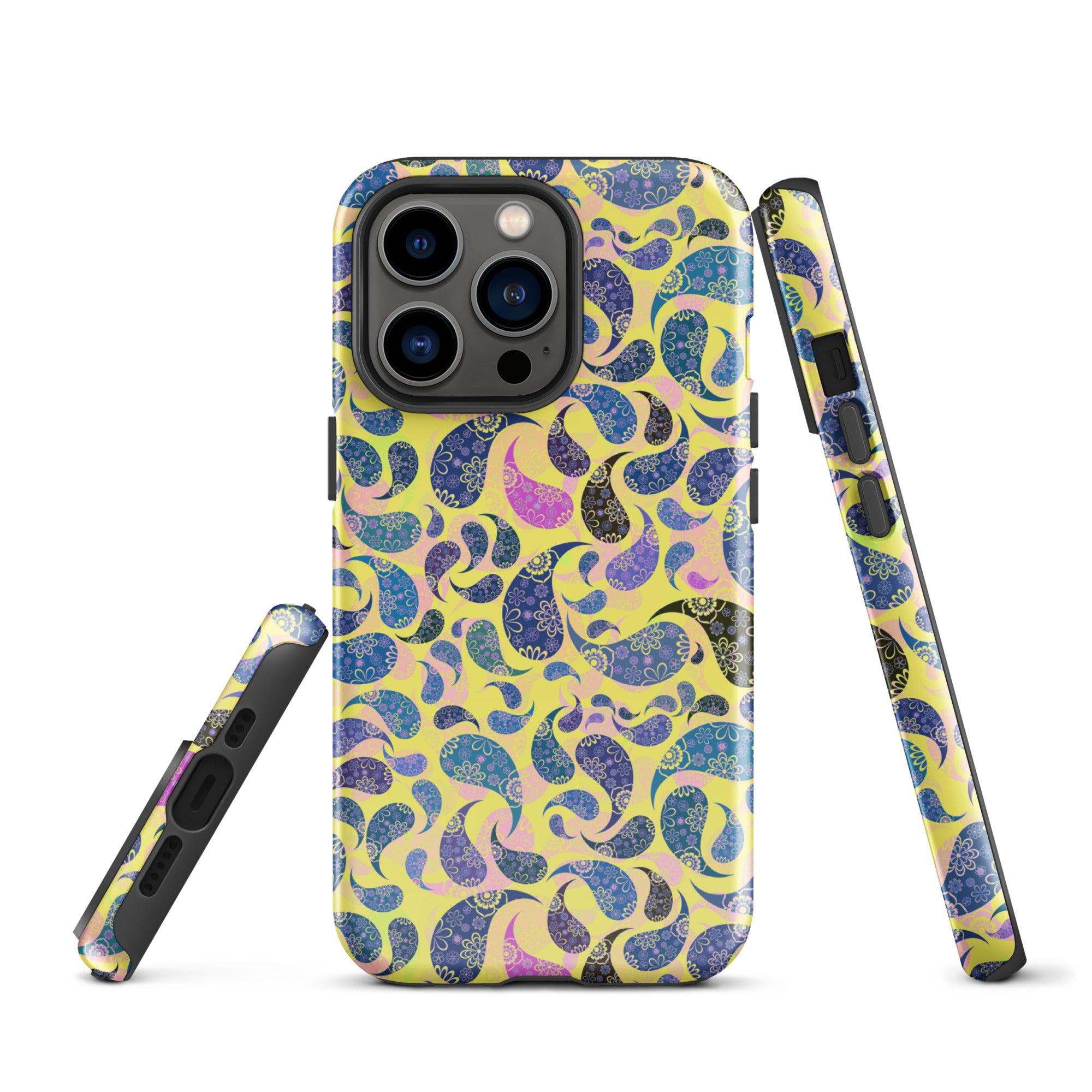 Tough Case for iPhone® Paisley Dark Yellow