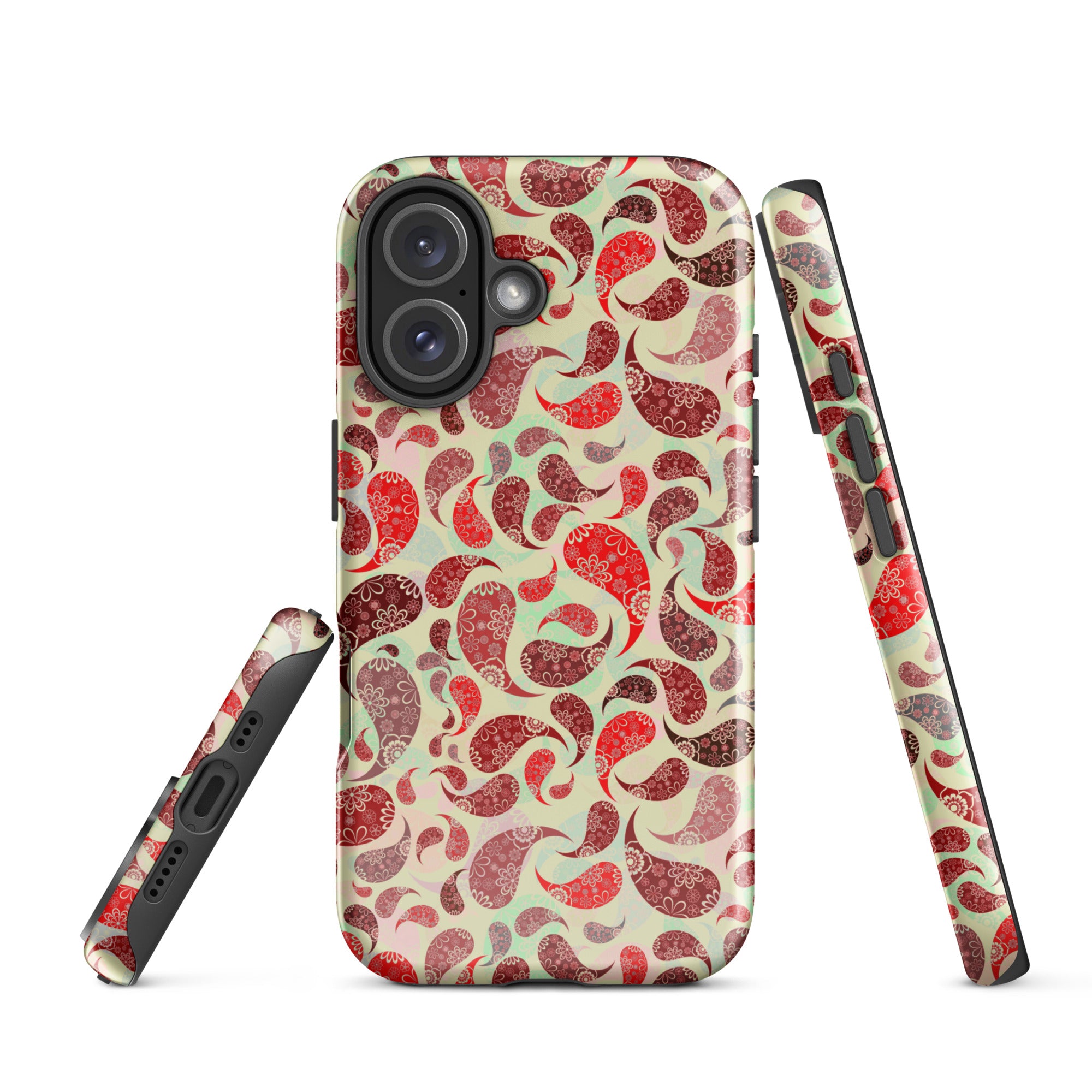 Tough Case for iPhone® Paisley Red