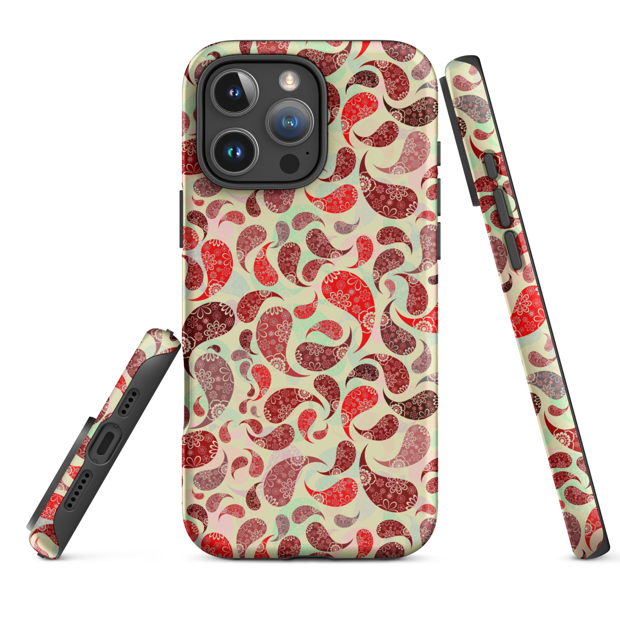 Tough Case for iPhone® Paisley Red