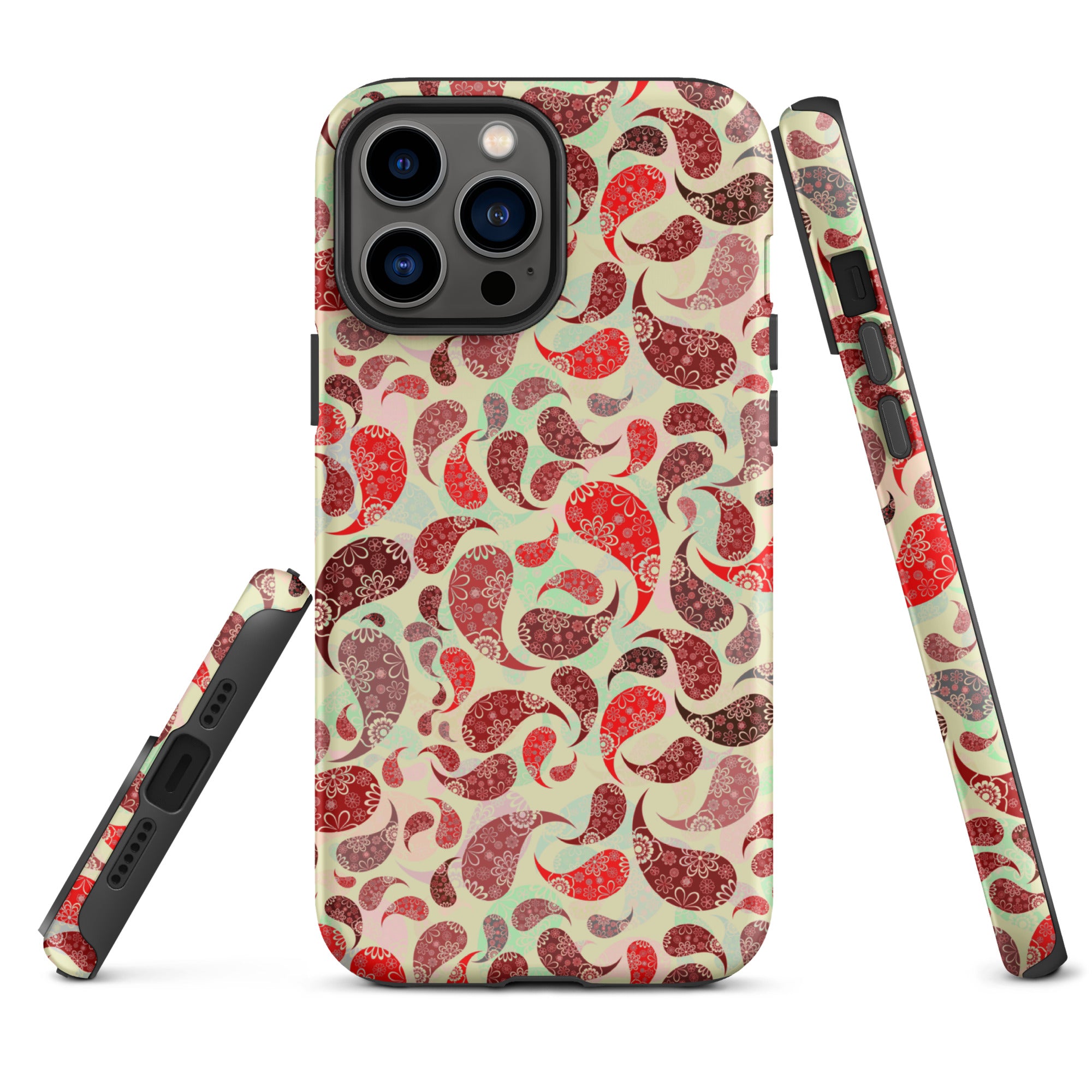 Tough Case for iPhone® Paisley Red