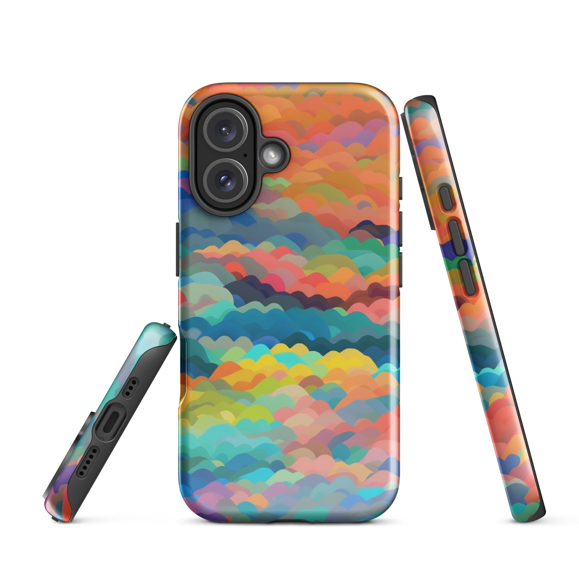 Tough Case for iPhone® Rainbow Cloud Pattern I