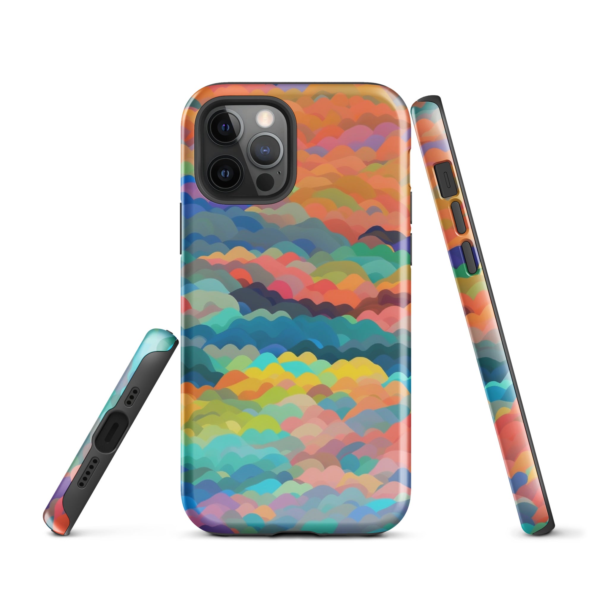 Tough Case for iPhone® Rainbow Cloud Pattern I