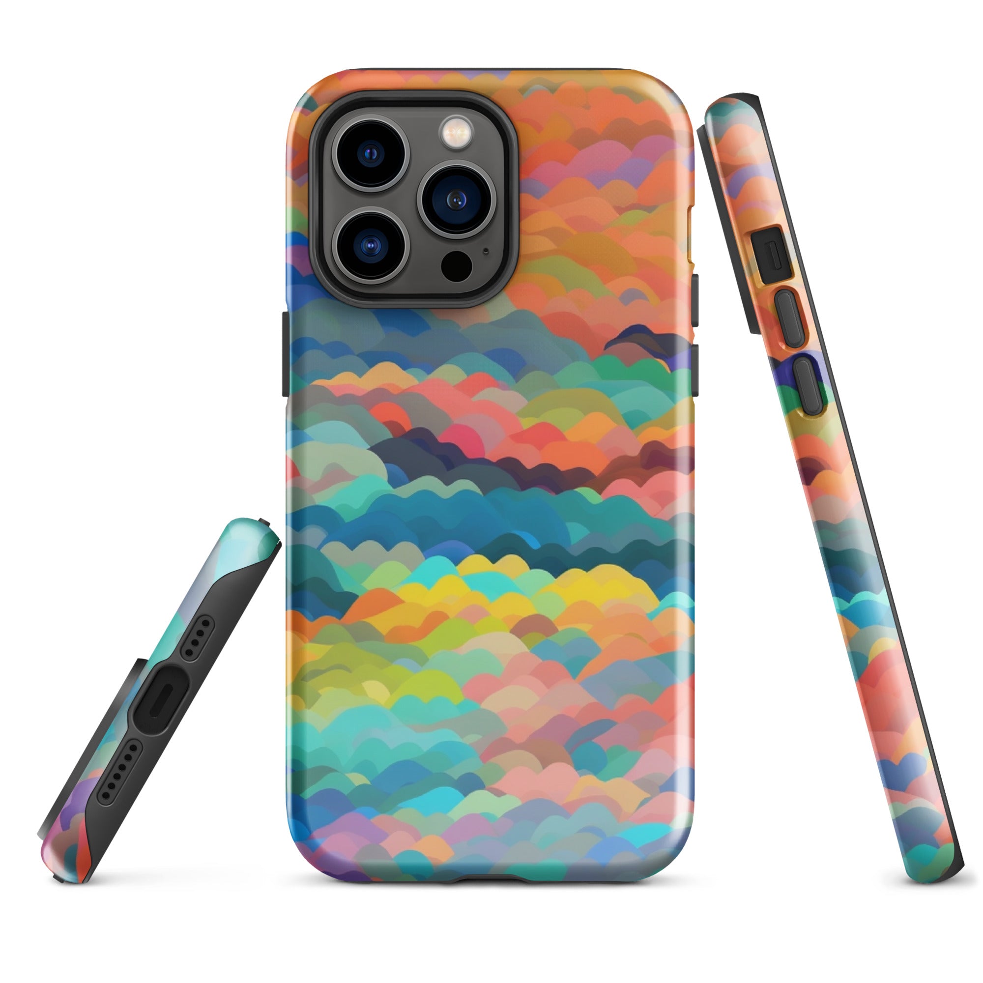 Tough Case for iPhone® Rainbow Cloud Pattern I