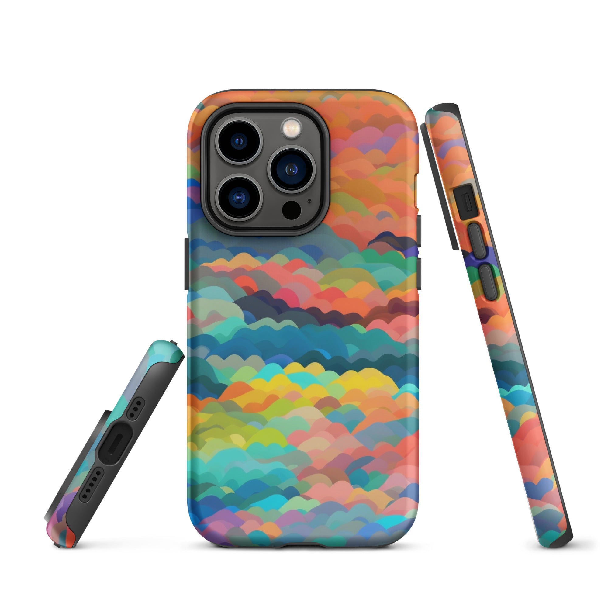 Tough Case for iPhone® Rainbow Cloud Pattern I