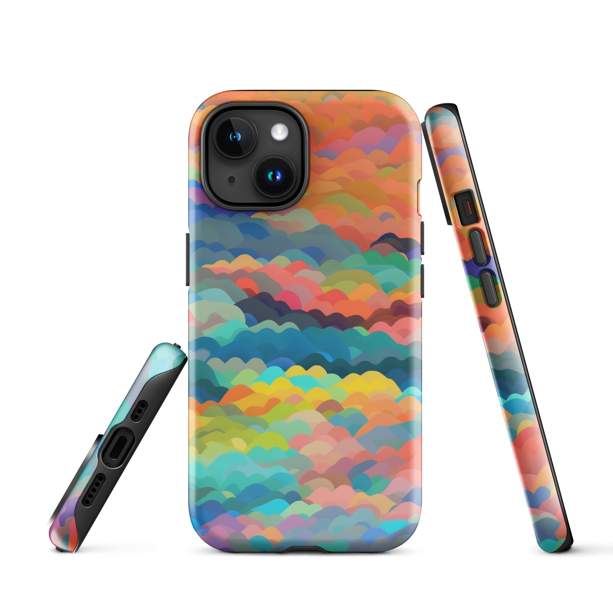 Tough Case for iPhone® Rainbow Cloud Pattern I
