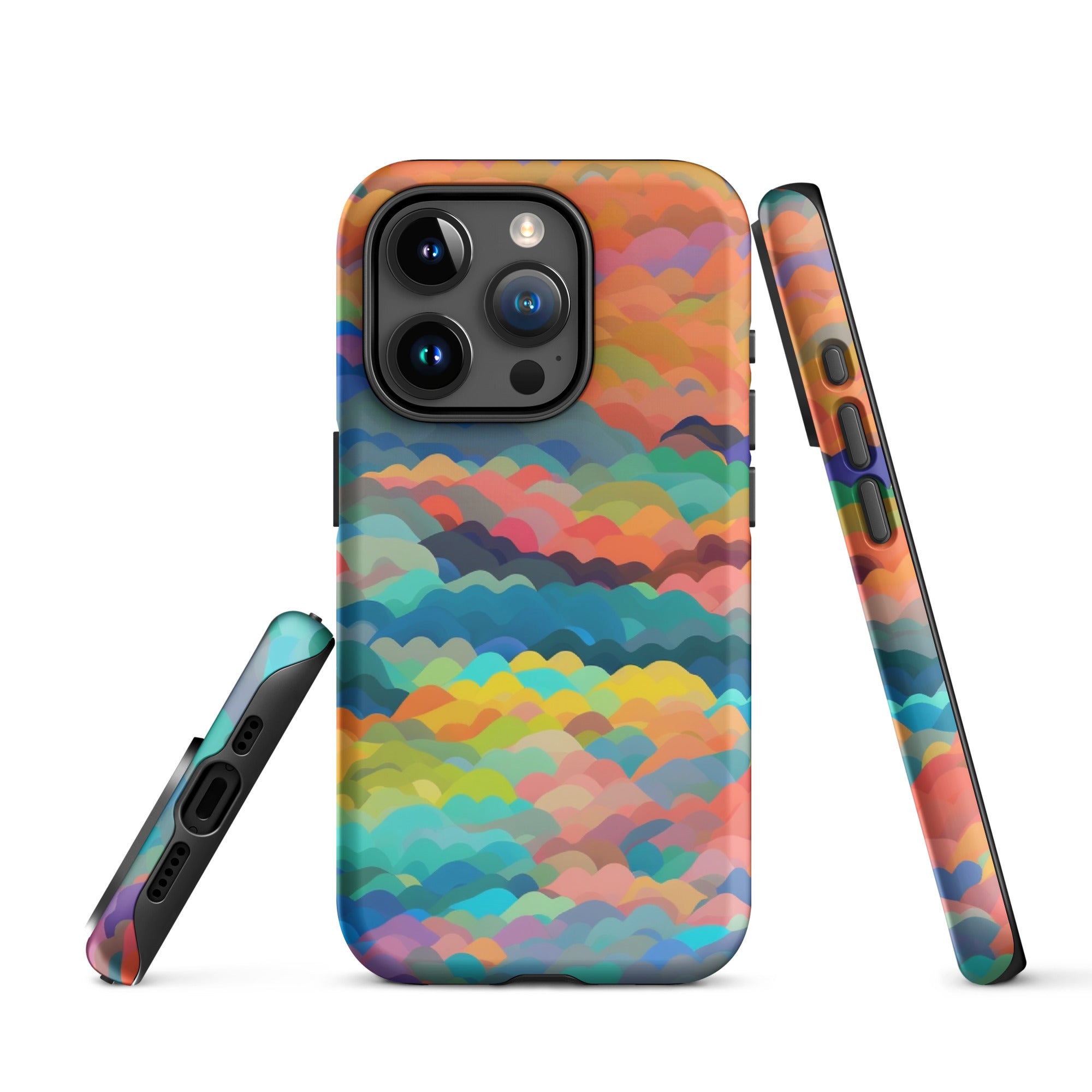 Tough Case for iPhone® Rainbow Cloud Pattern I