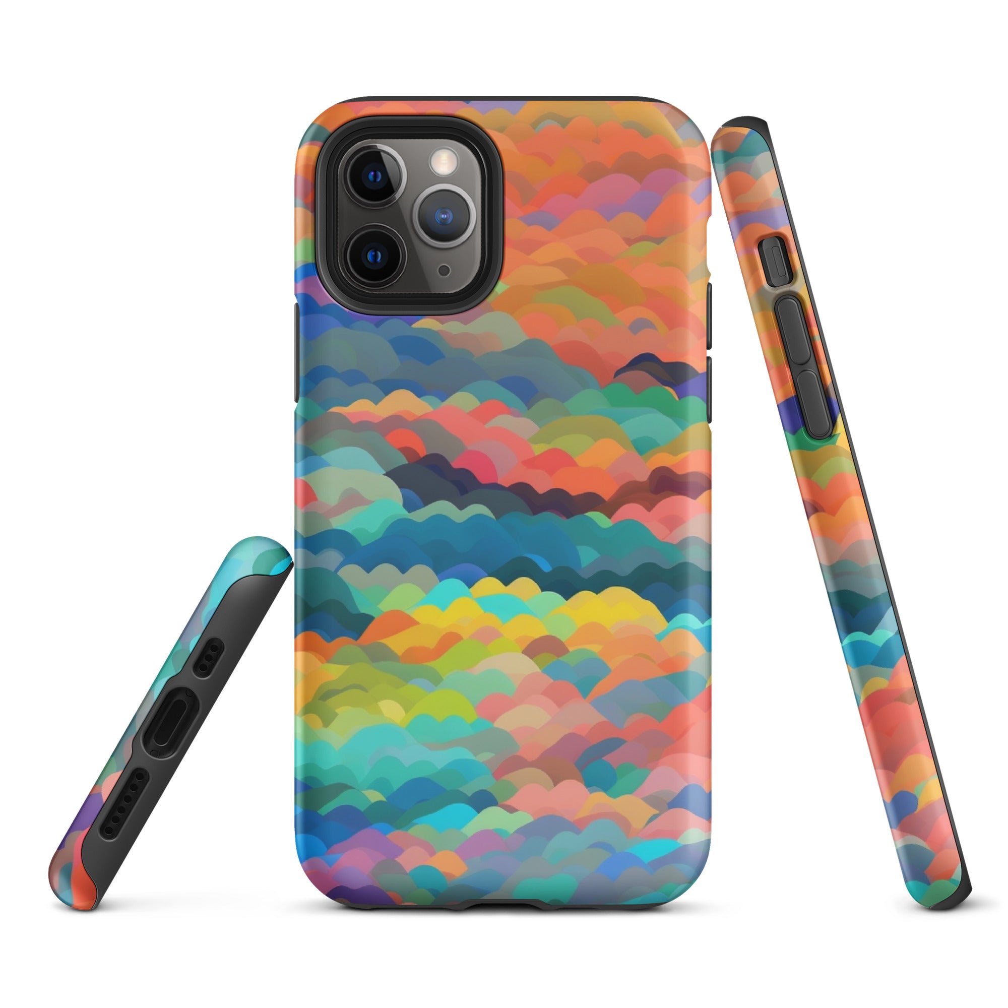 Tough Case for iPhone® Rainbow Cloud Pattern I