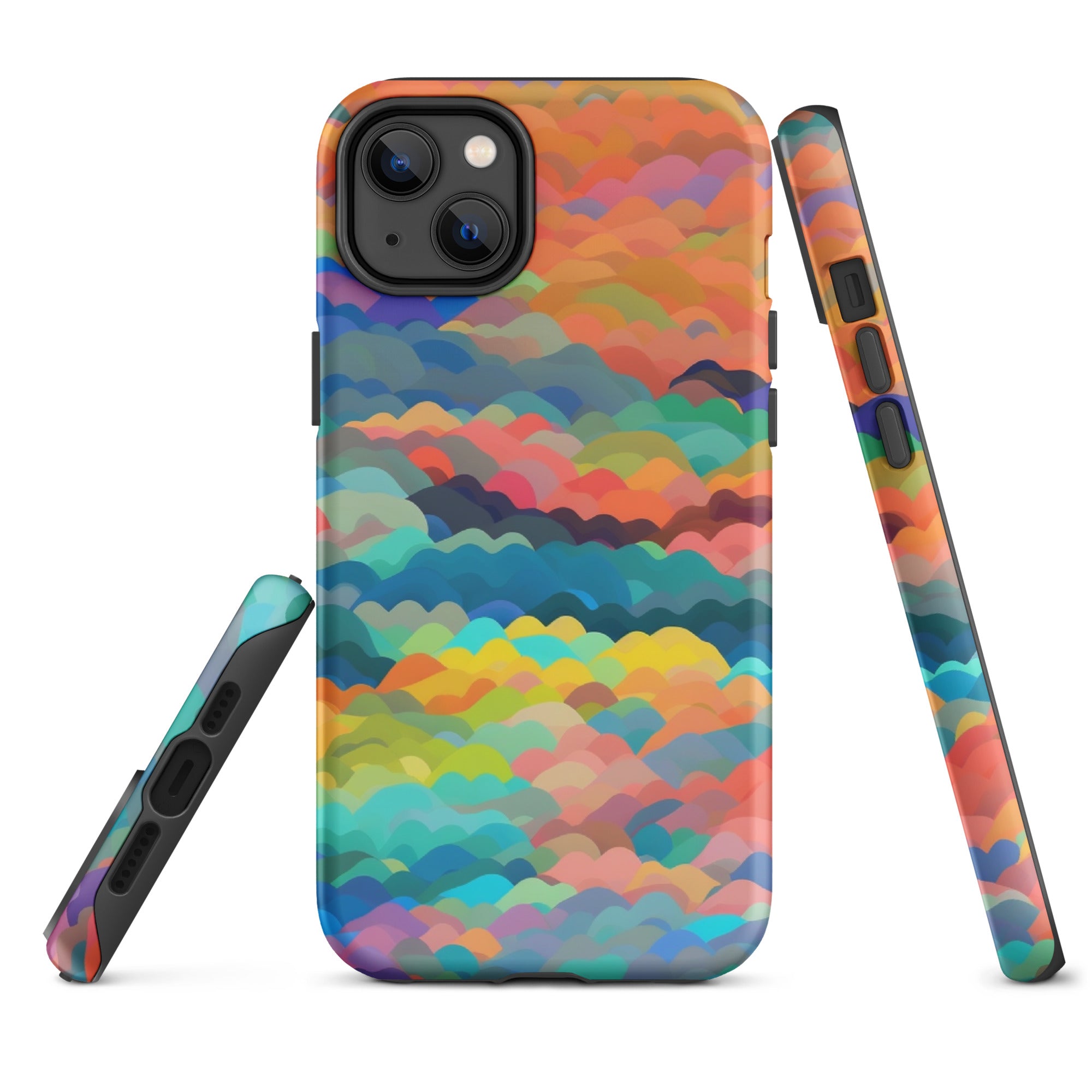 Tough Case for iPhone® Rainbow Cloud Pattern I