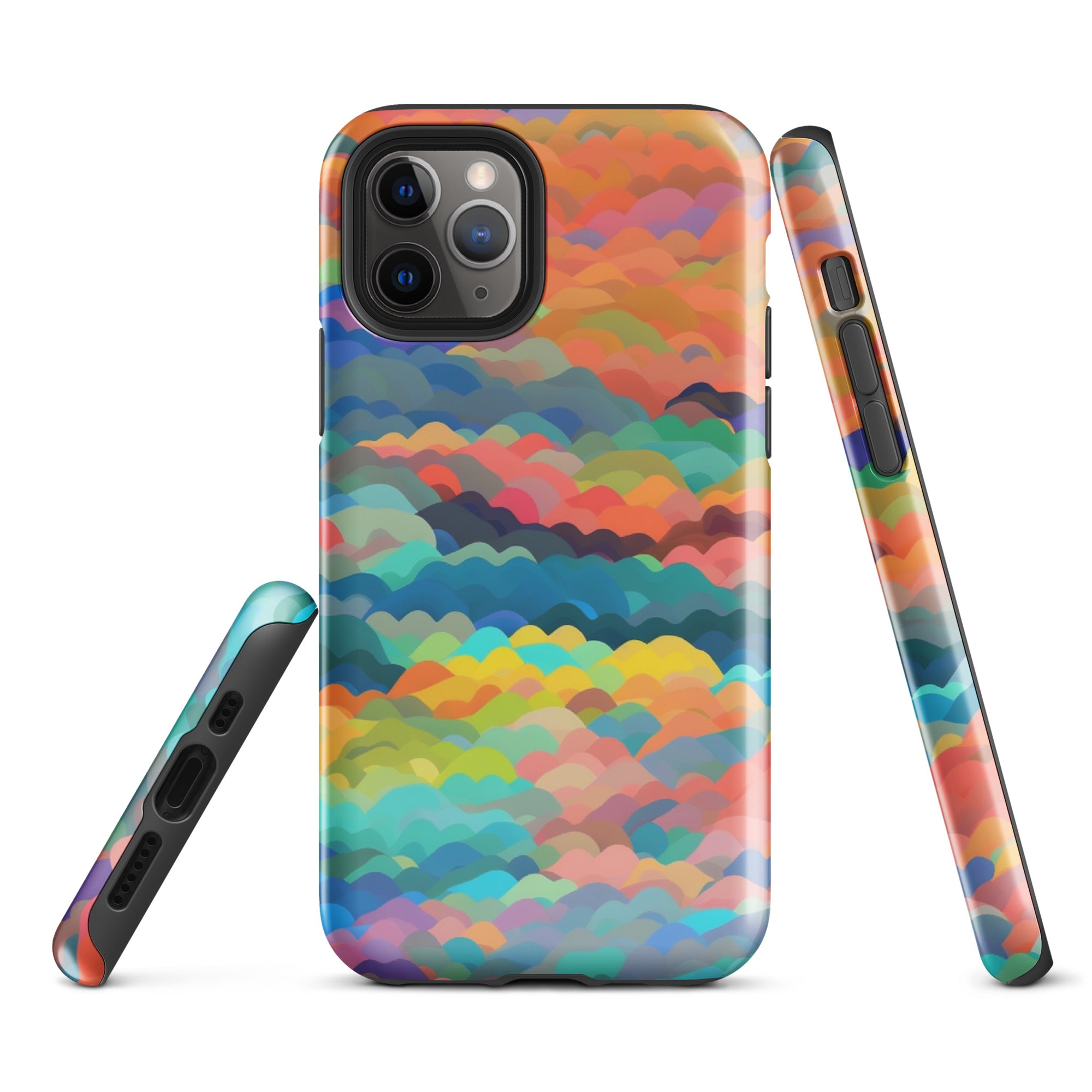 Tough Case for iPhone® Rainbow Cloud Pattern I