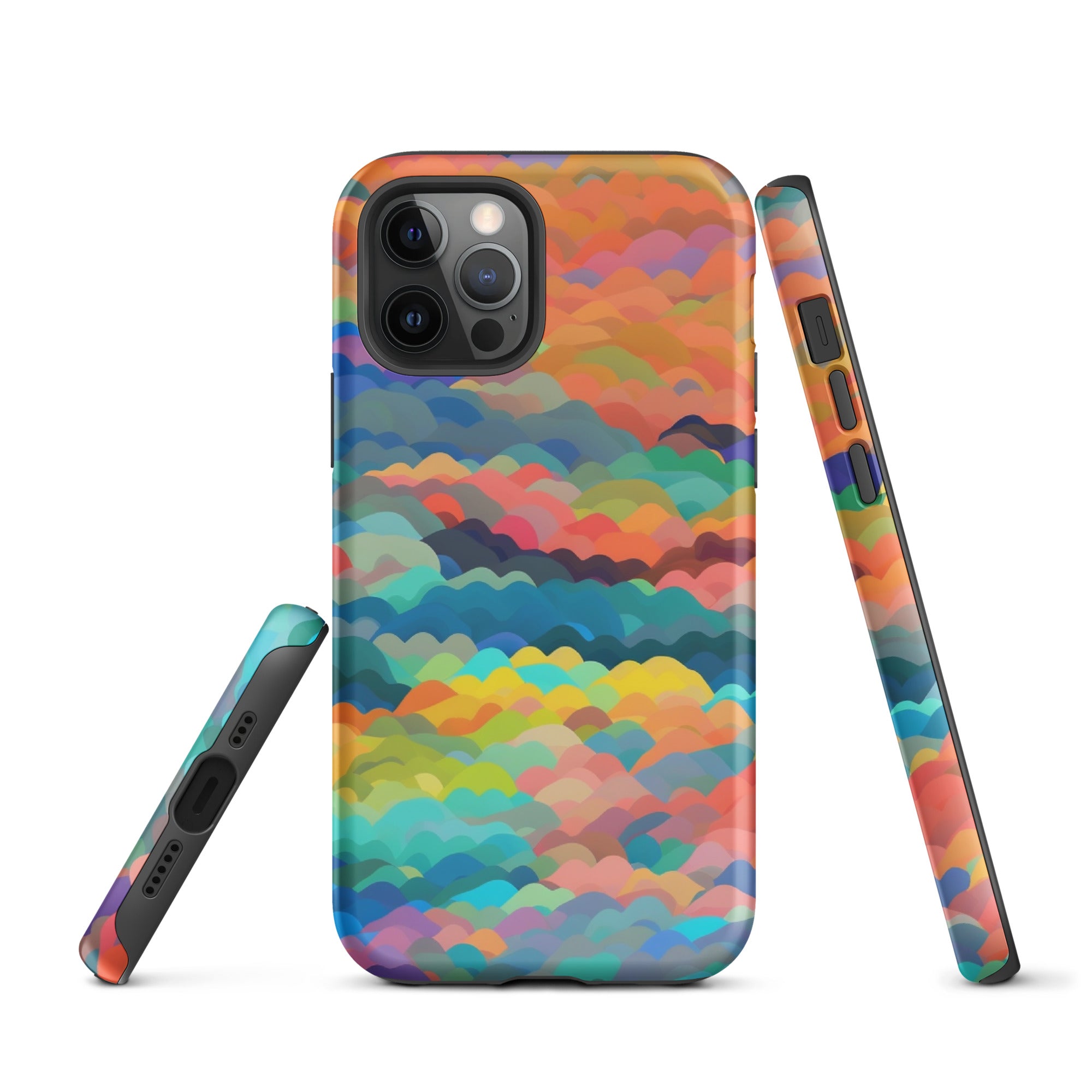 Tough Case for iPhone® Rainbow Cloud Pattern I