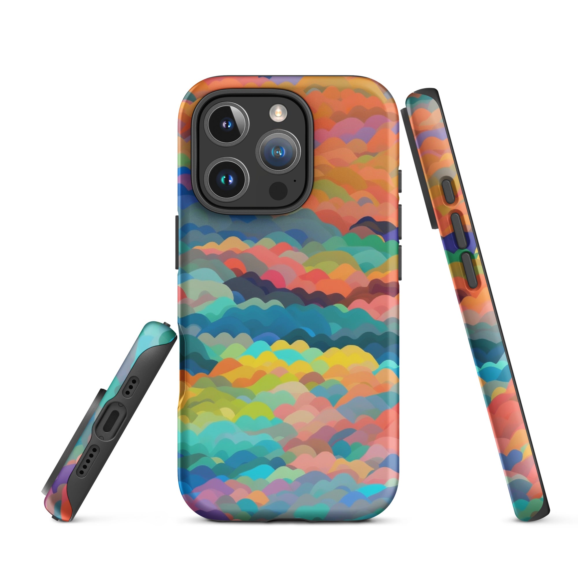 Tough Case for iPhone® Rainbow Cloud Pattern I