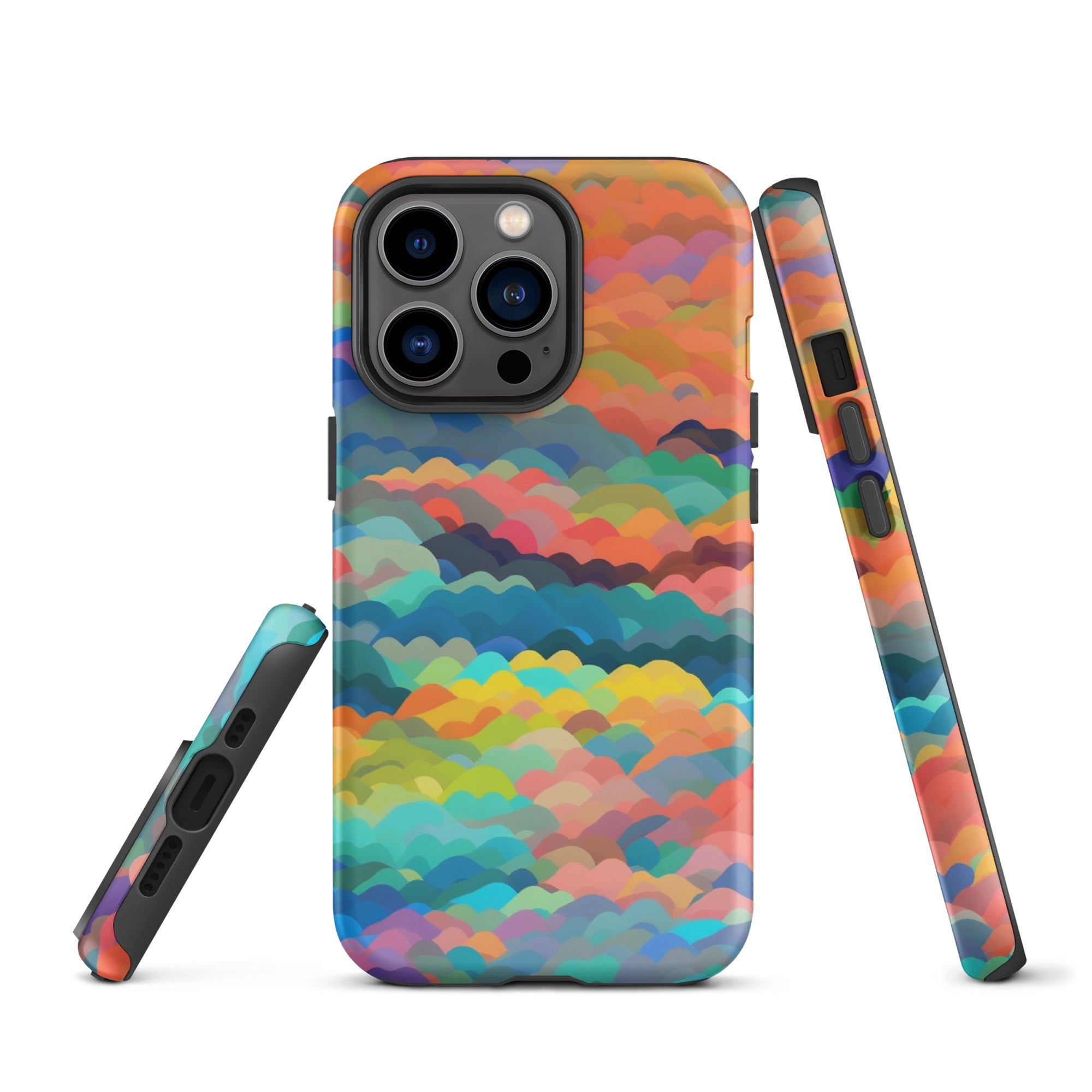 Tough Case for iPhone® Rainbow Cloud Pattern I