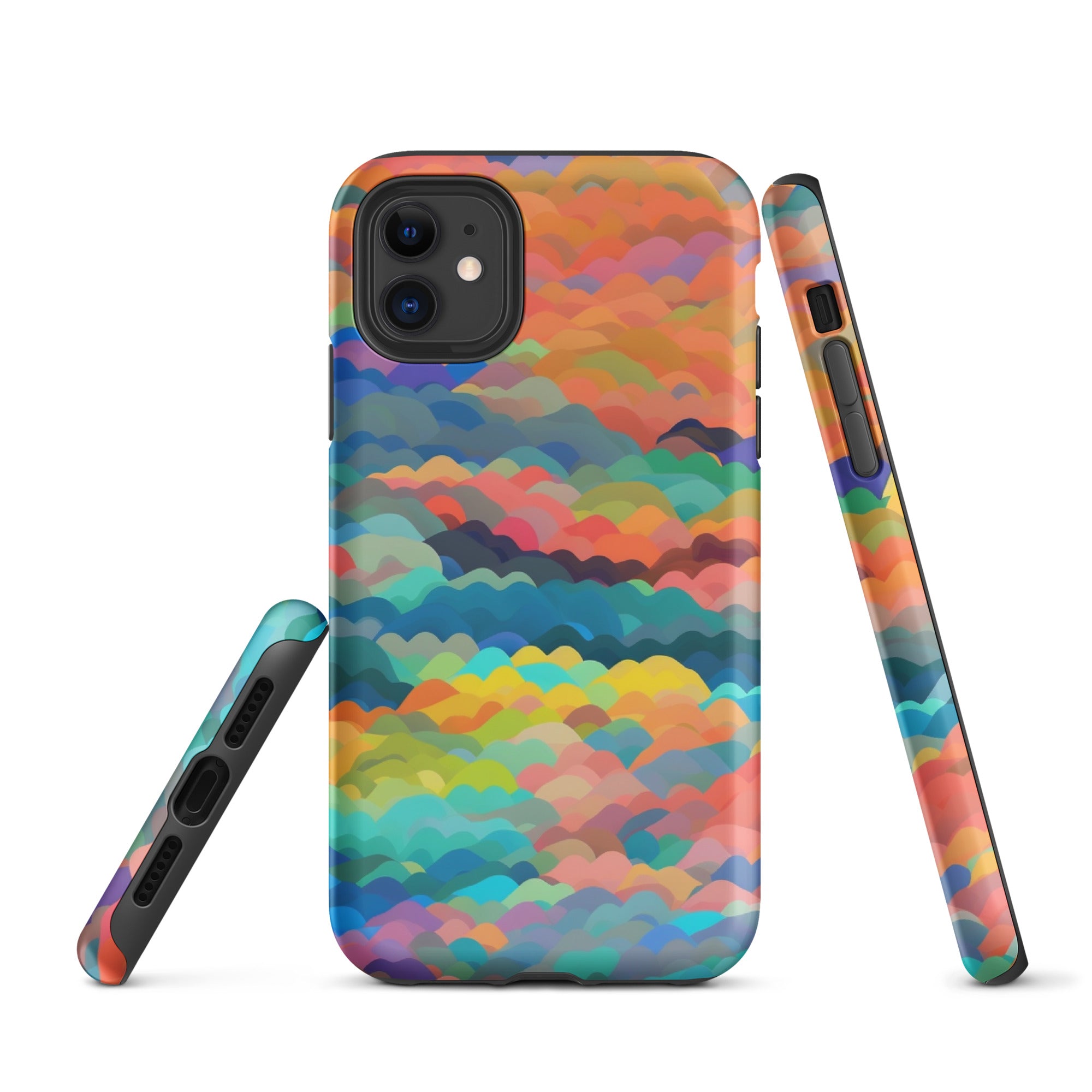 Tough Case for iPhone® Rainbow Cloud Pattern I