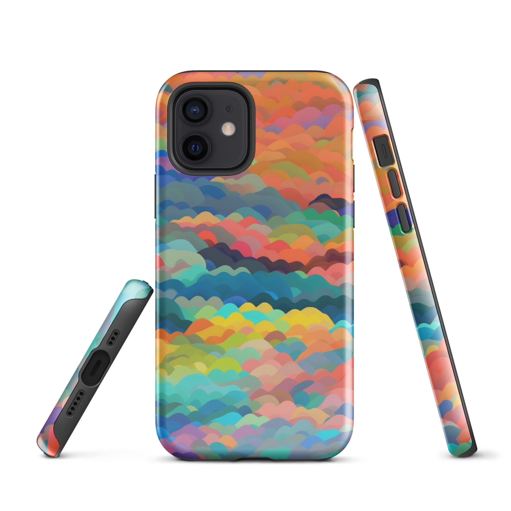 Tough Case for iPhone® Rainbow Cloud Pattern I