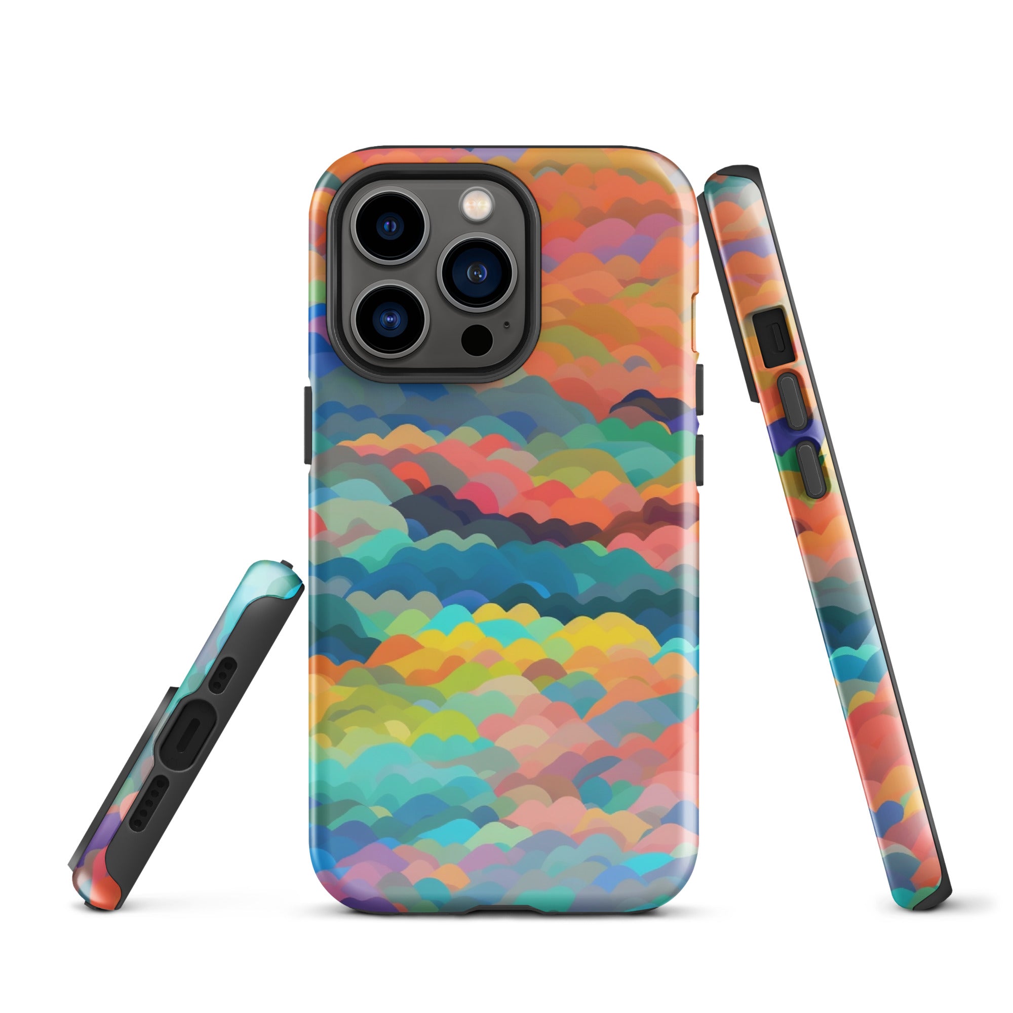 Tough Case for iPhone® Rainbow Cloud Pattern I