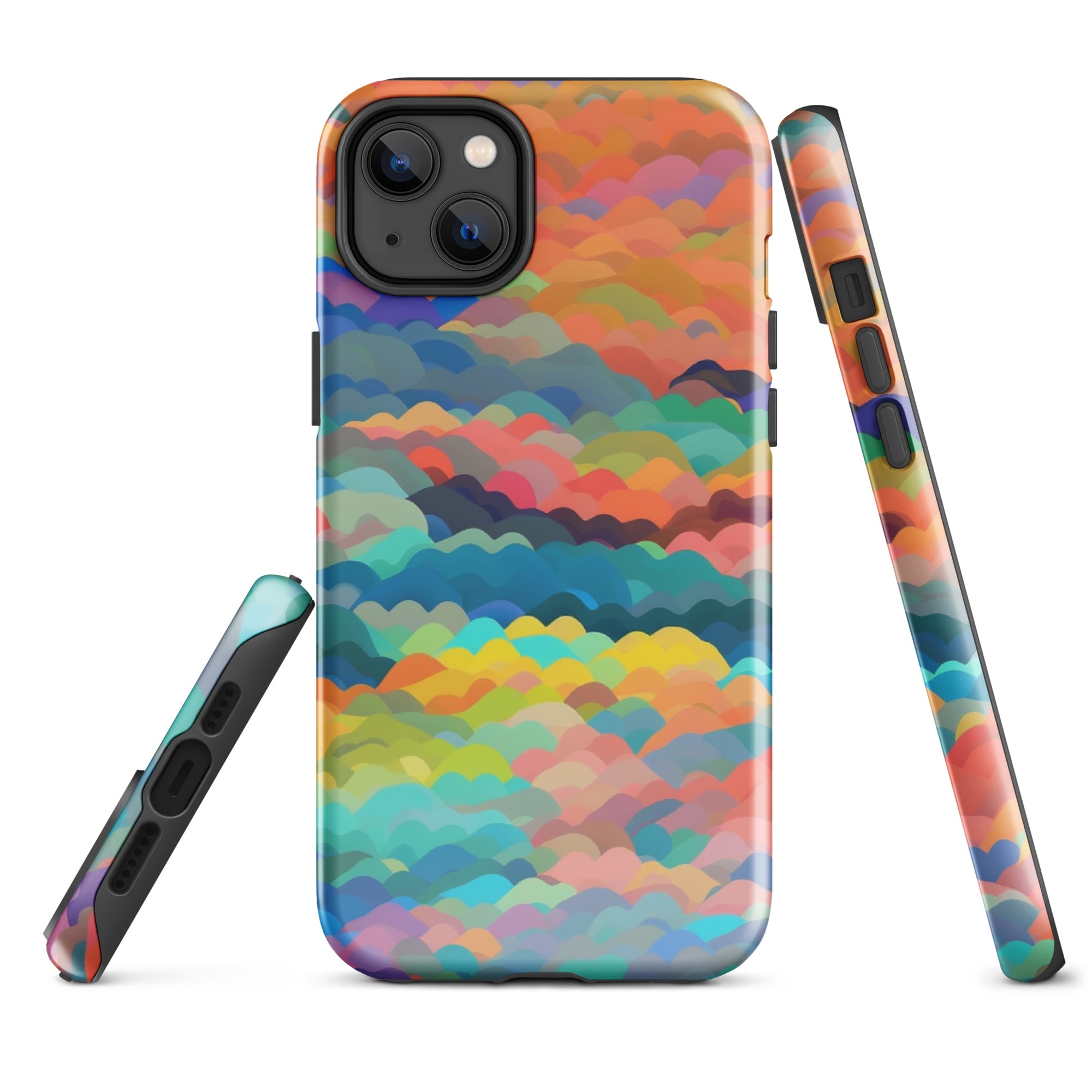 Tough Case for iPhone® Rainbow Cloud Pattern I