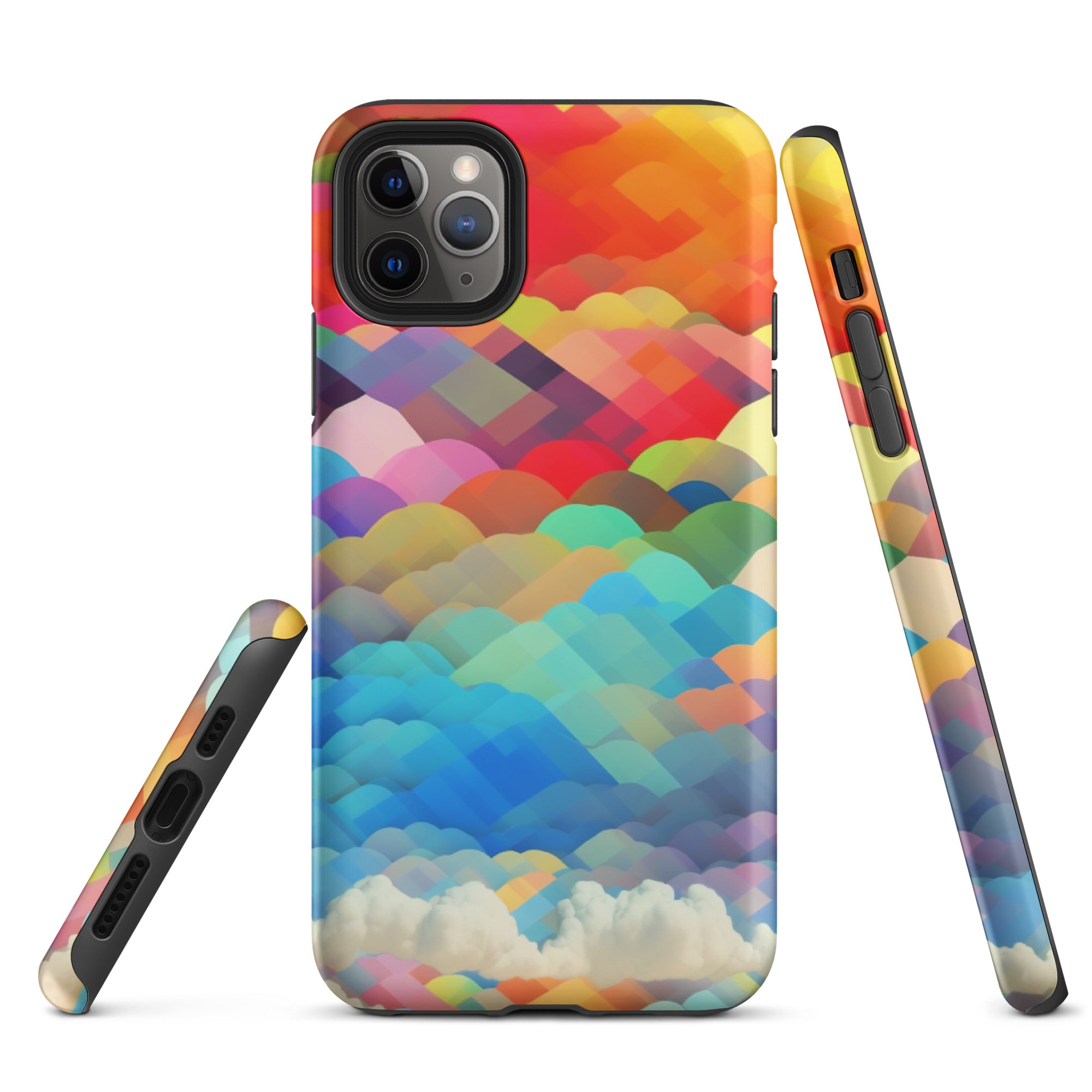 Tough Case for iPhone® Rainbow Cloud Pattern II
