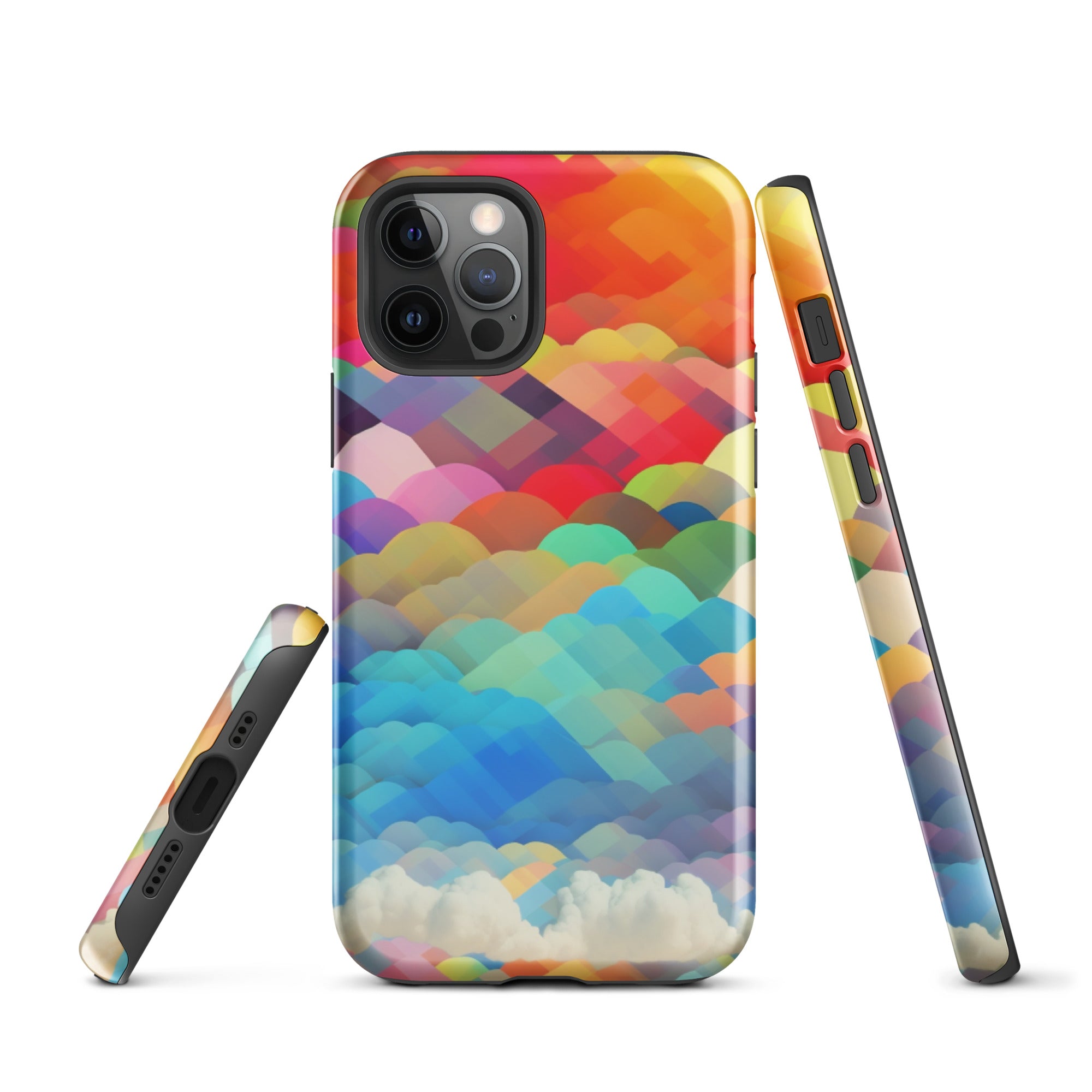 Tough Case for iPhone® Rainbow Cloud Pattern II