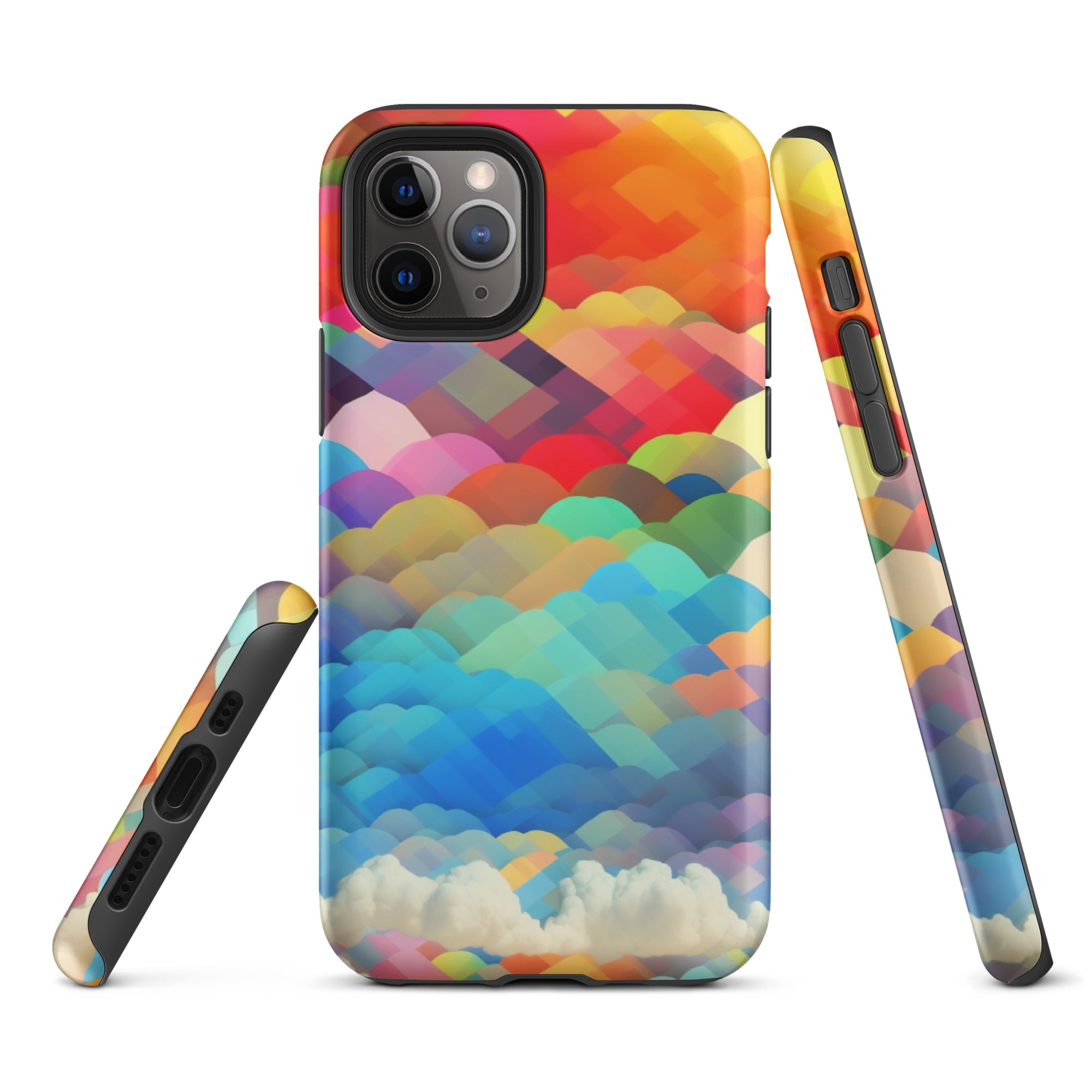 Tough Case for iPhone® Rainbow Cloud Pattern II