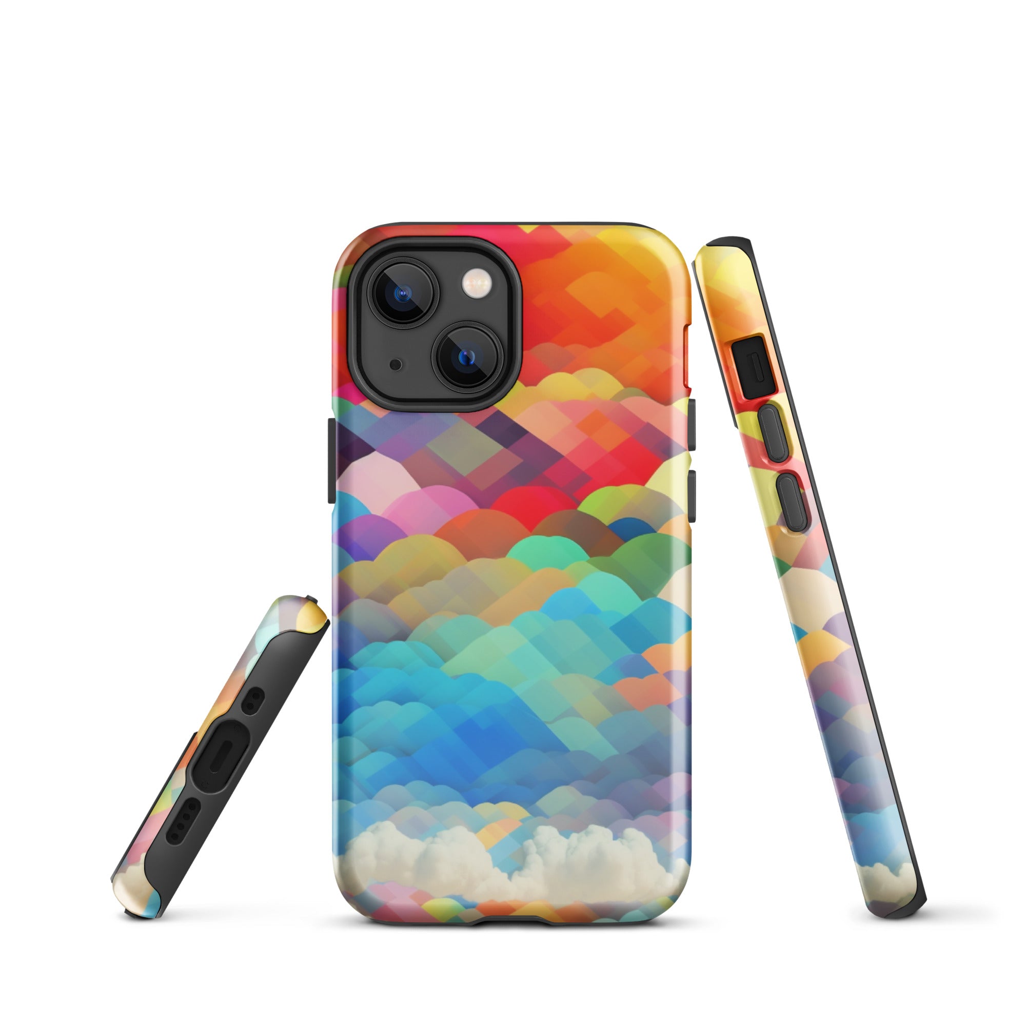 Tough Case for iPhone® Rainbow Cloud Pattern II
