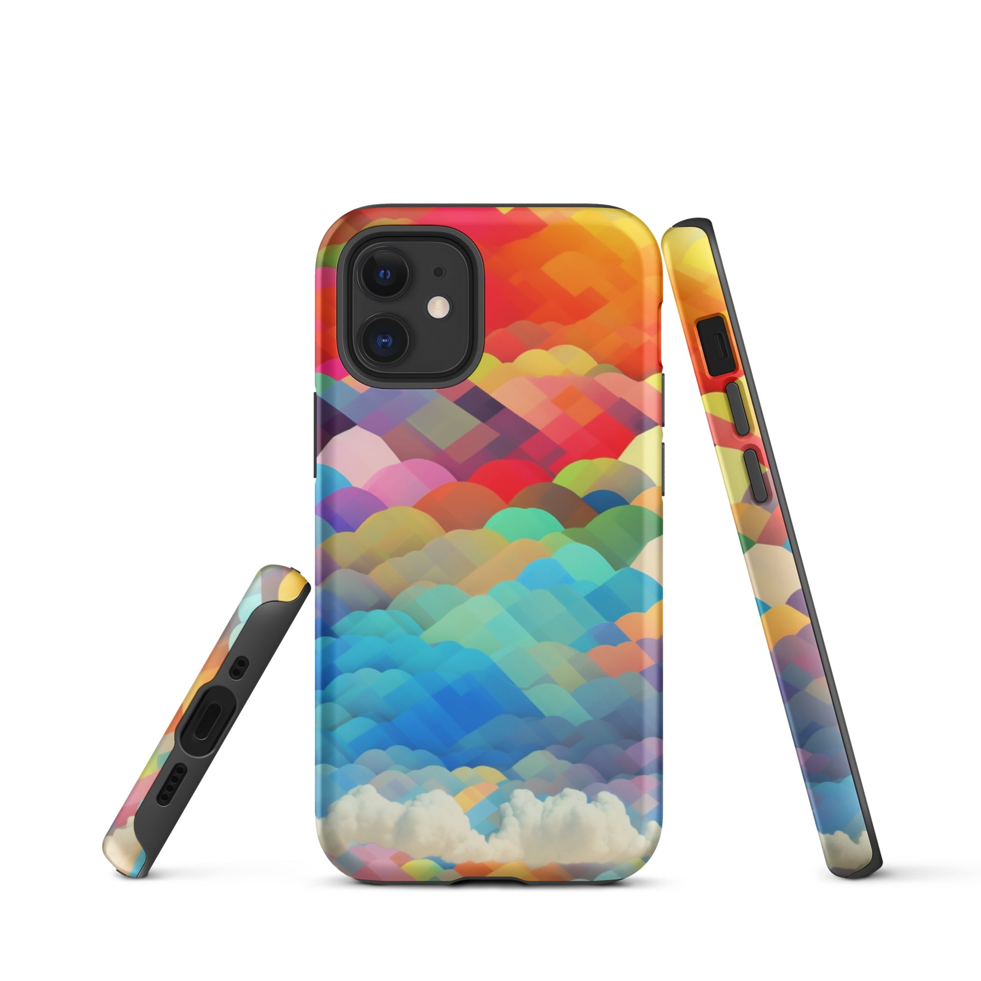 Tough Case for iPhone® Rainbow Cloud Pattern II