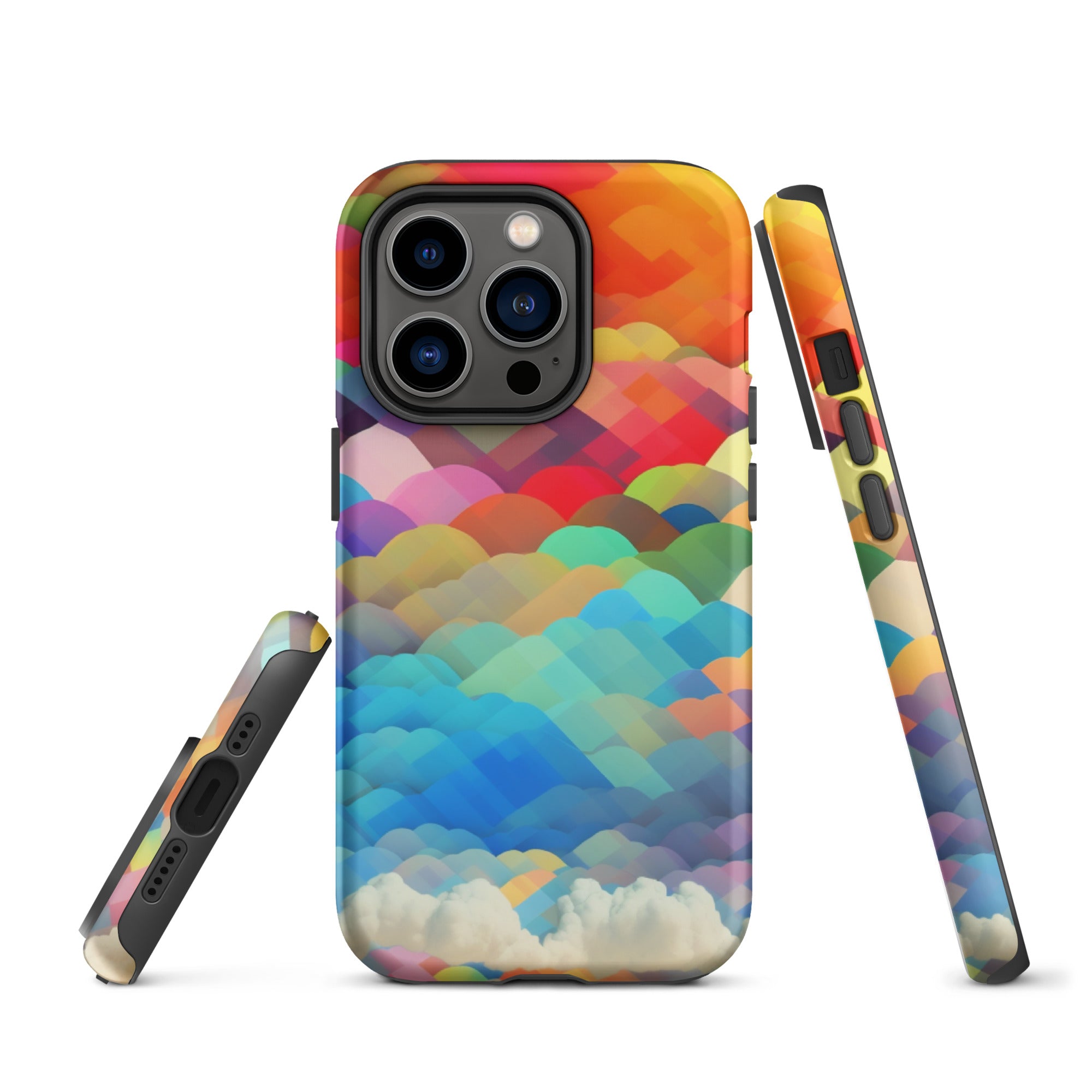 Tough Case for iPhone® Rainbow Cloud Pattern II