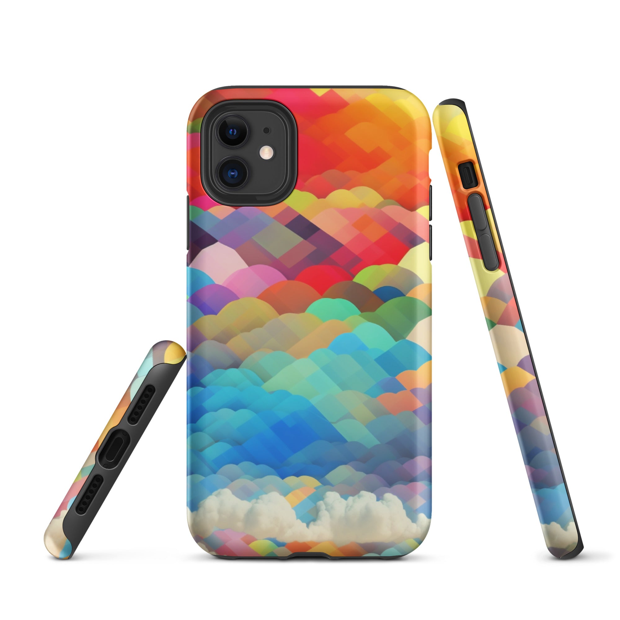 Tough Case for iPhone® Rainbow Cloud Pattern II