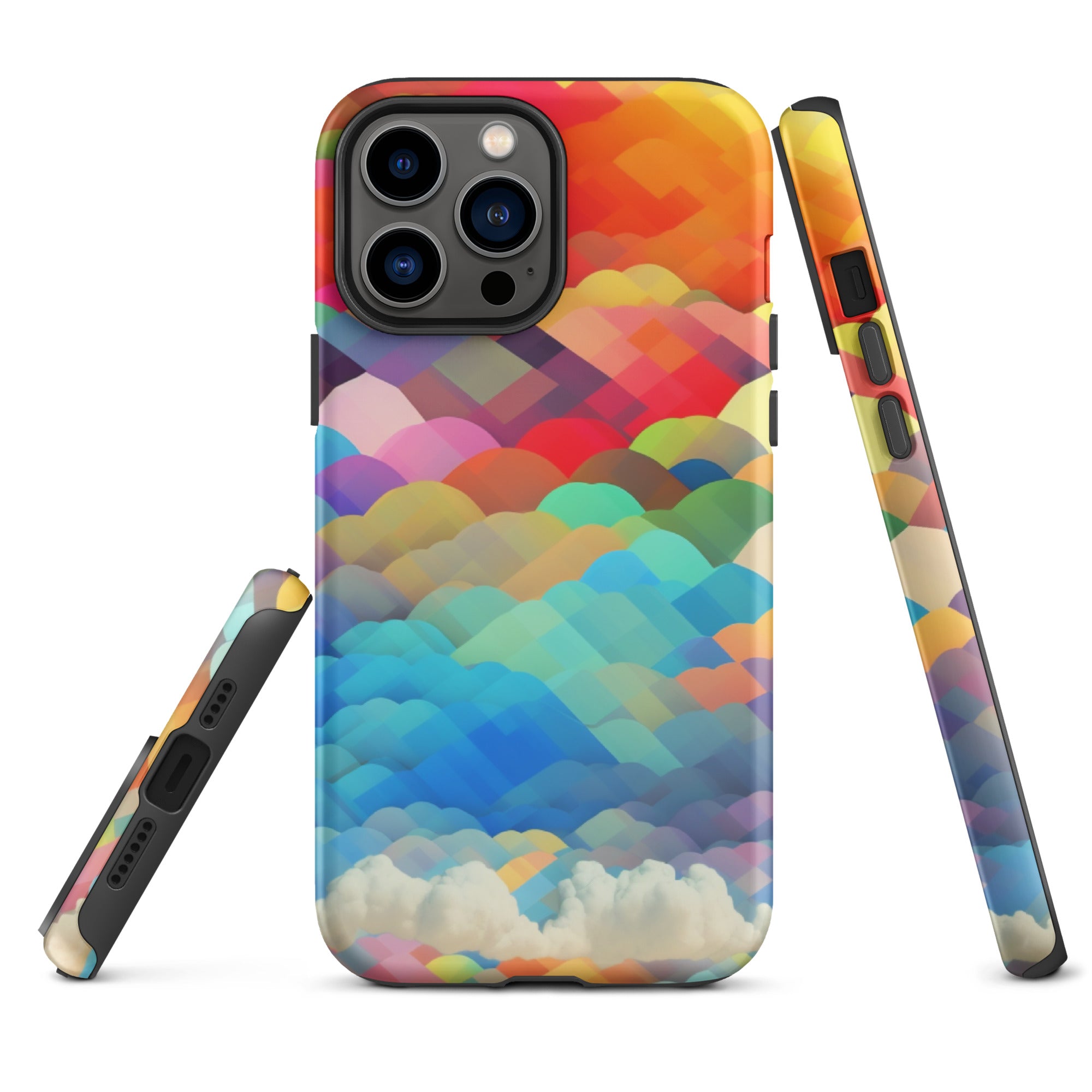 Tough Case for iPhone® Rainbow Cloud Pattern II