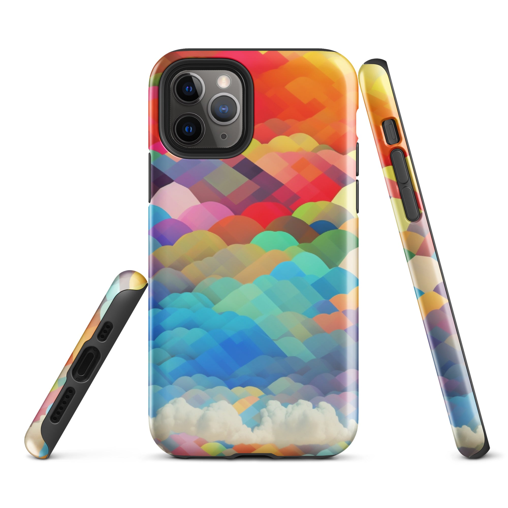 Tough Case for iPhone® Rainbow Cloud Pattern II