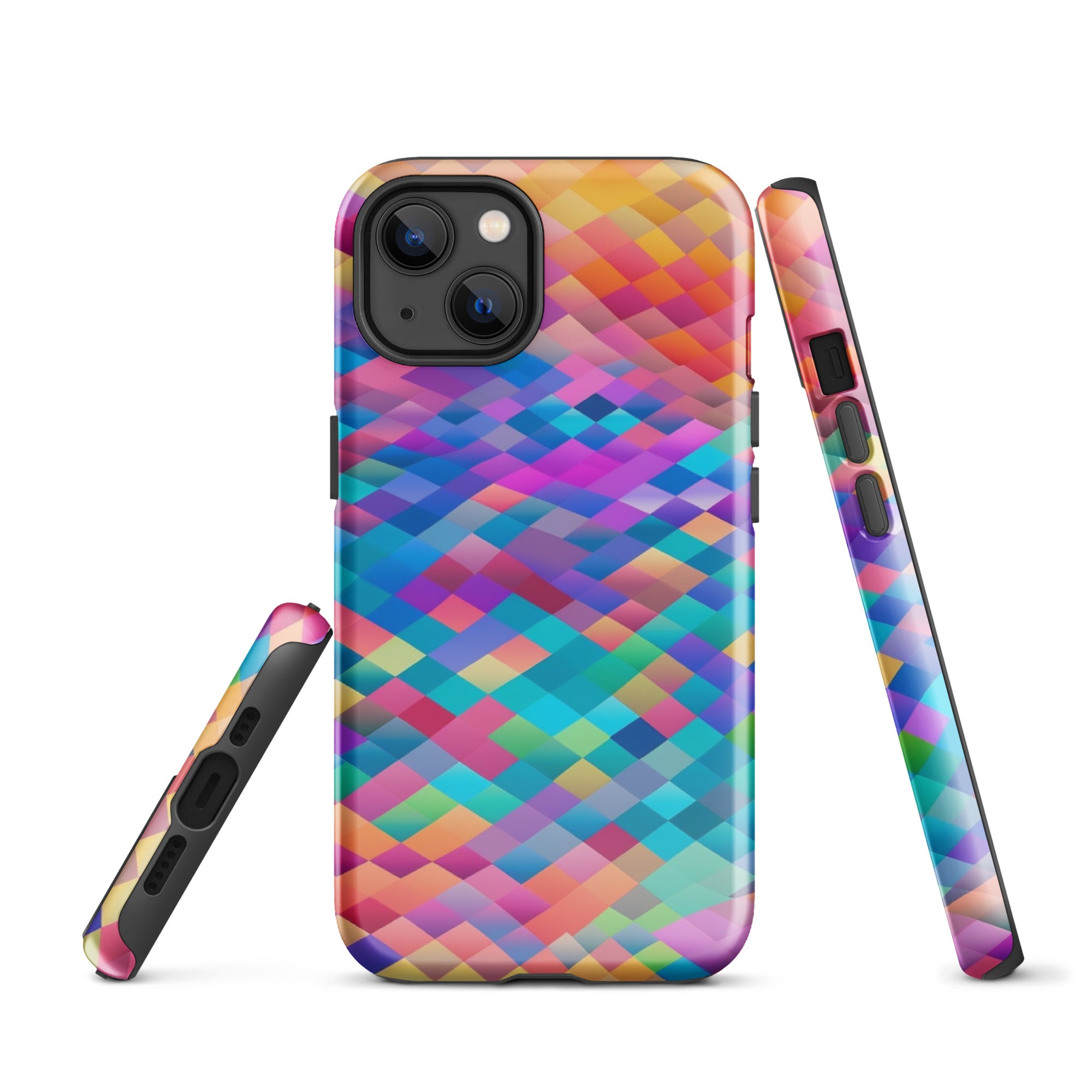 Tough Case for iPhone® Rainbow Cloud Pattern IV