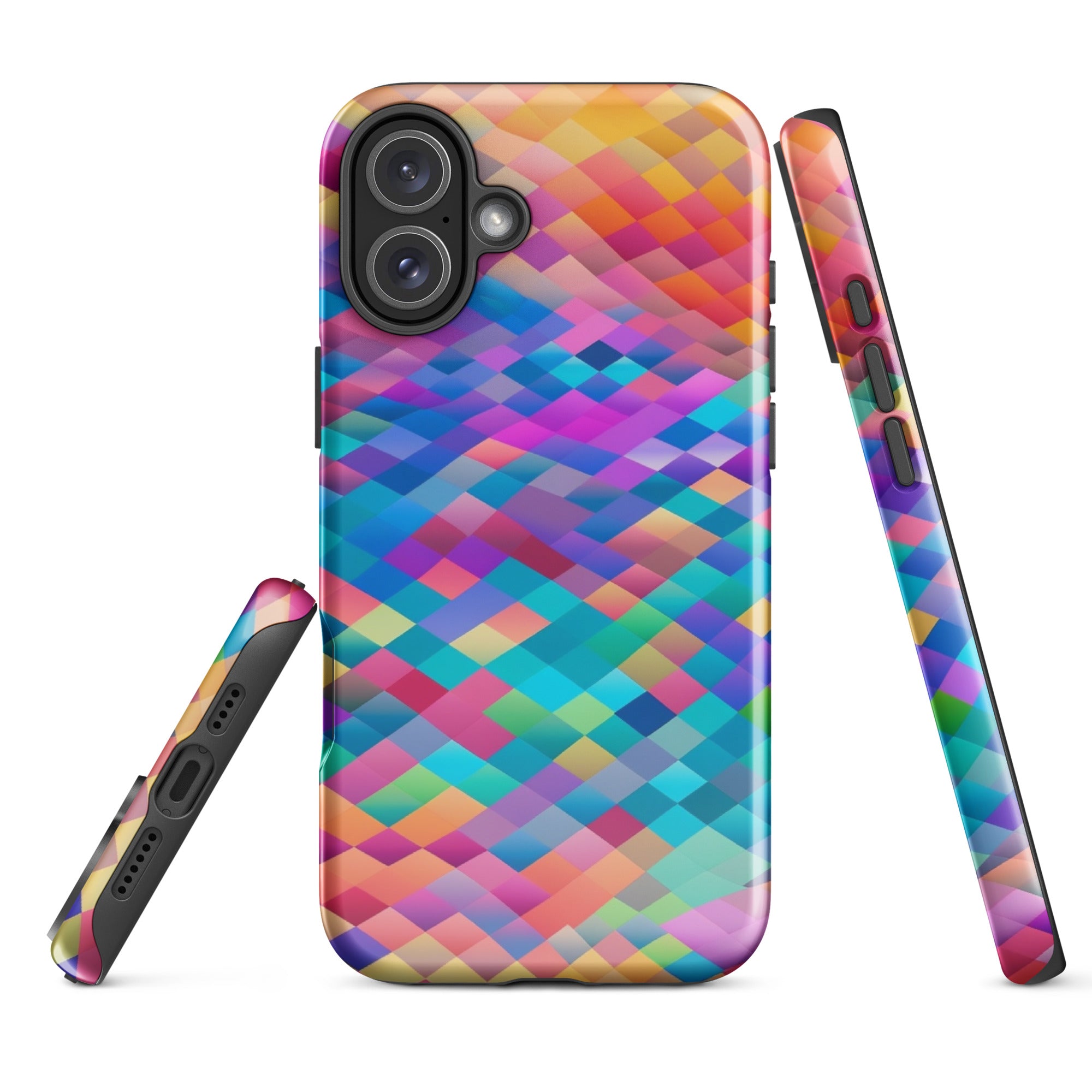 Tough Case for iPhone® Rainbow Cloud Pattern IV
