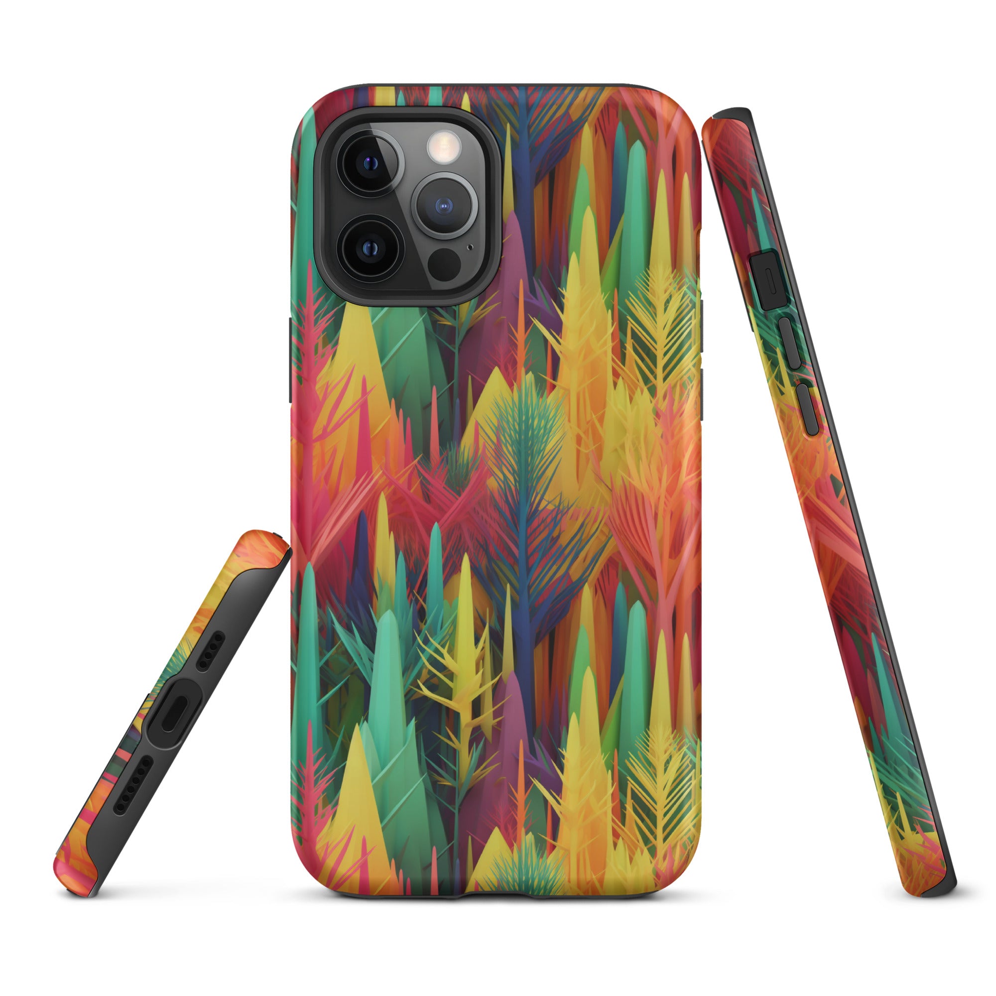 Tough Case for iPhone® Rainbow Forest Pattern I