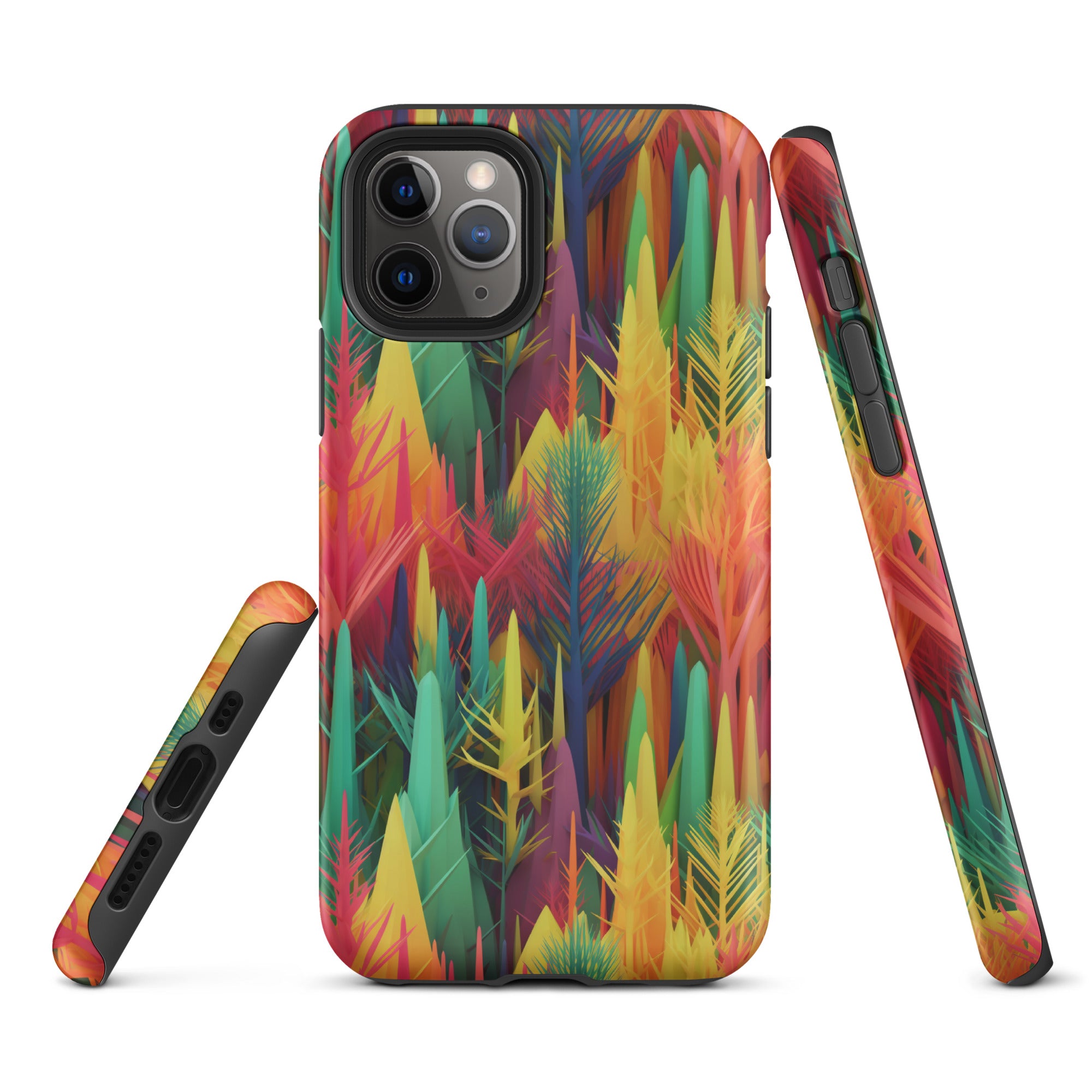 Tough Case for iPhone® Rainbow Forest Pattern I