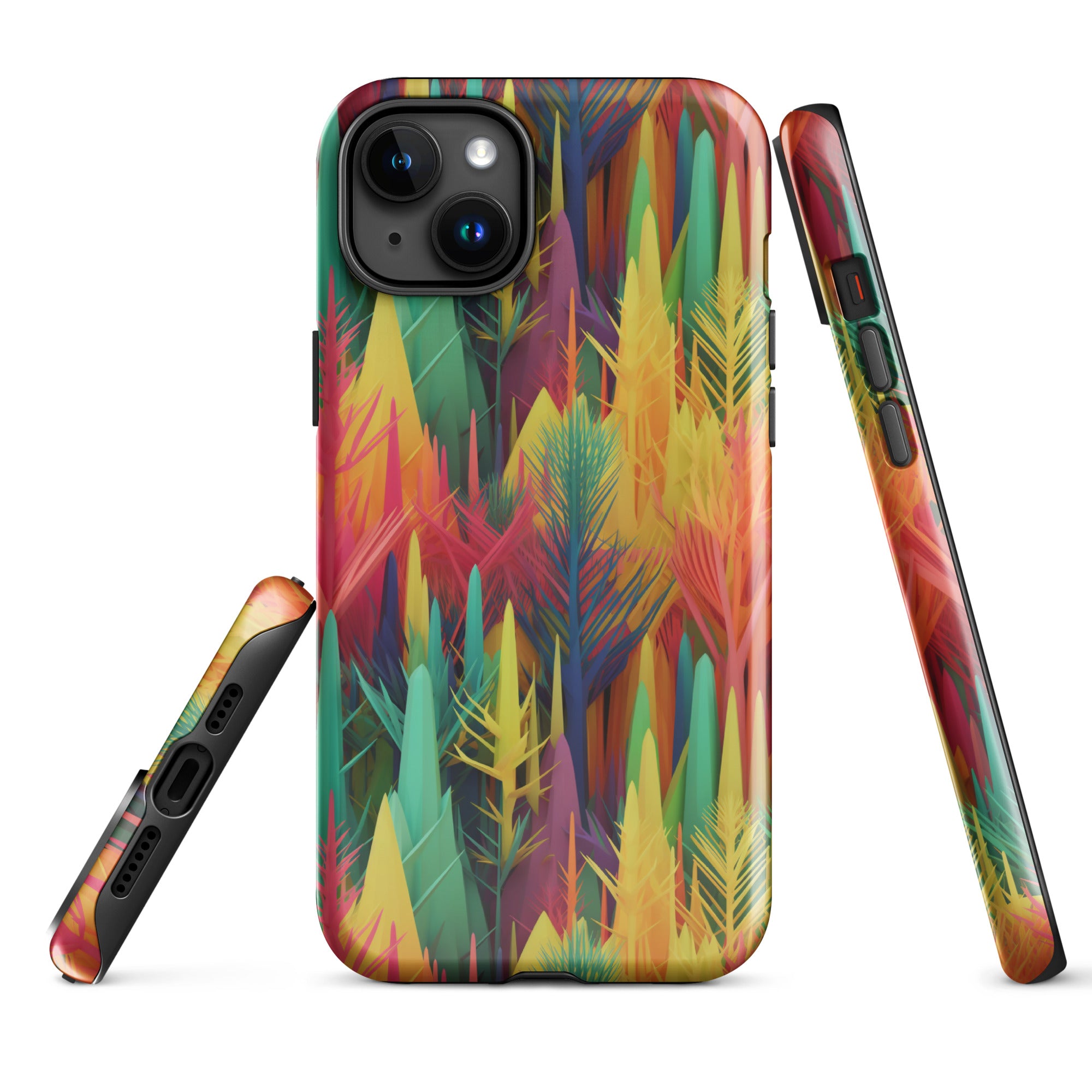 Tough Case for iPhone® Rainbow Forest Pattern I