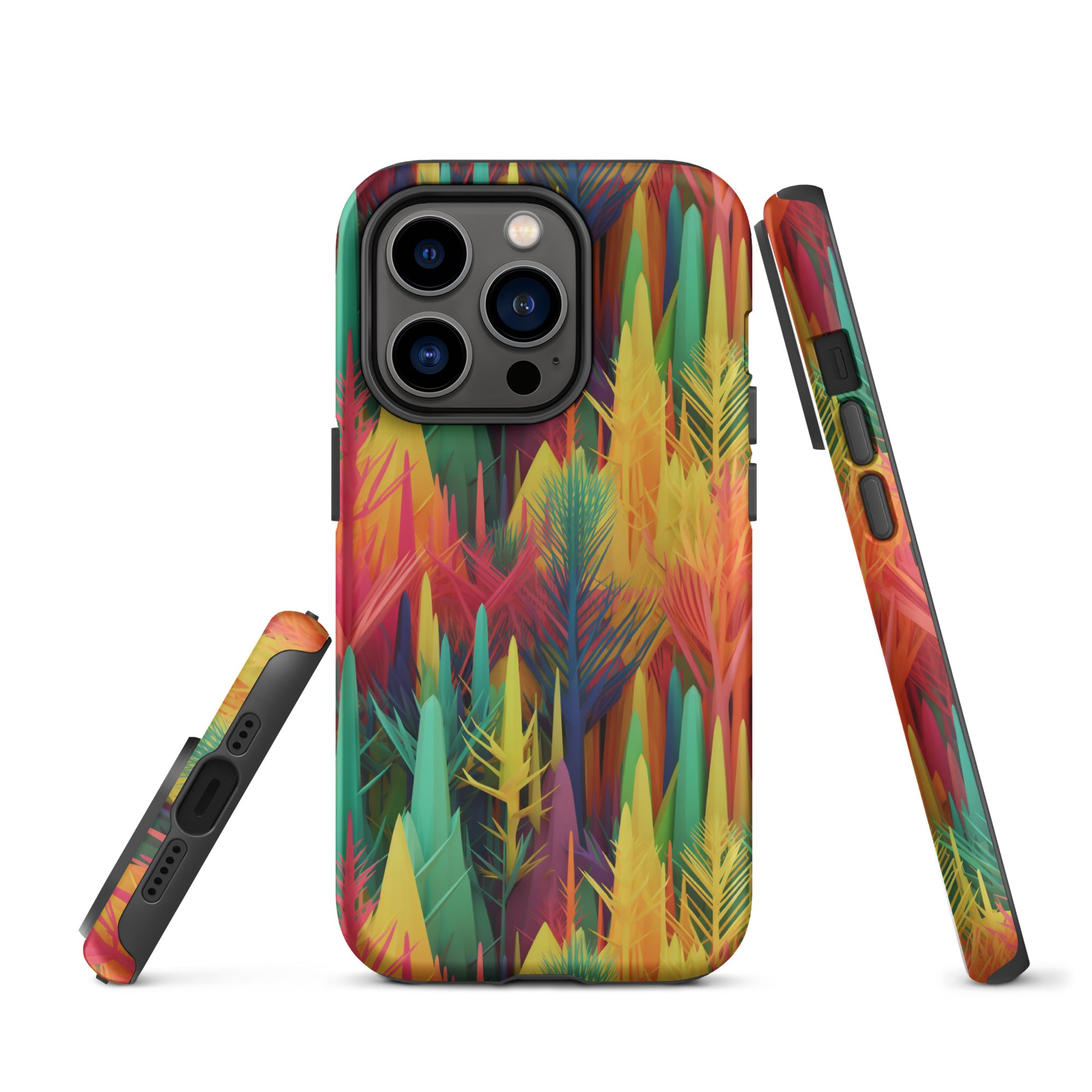 Tough Case for iPhone® Rainbow Forest Pattern I