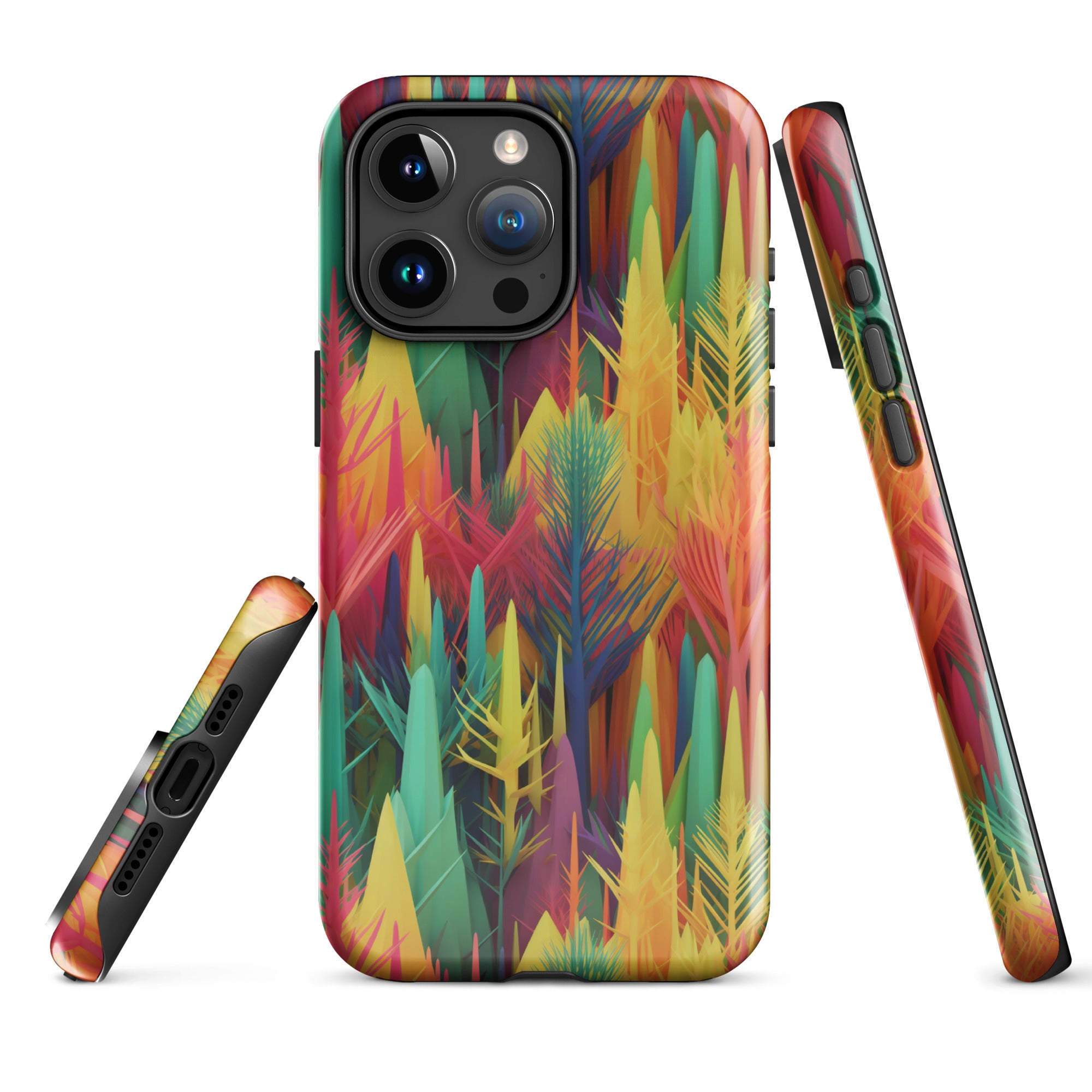 Tough Case for iPhone® Rainbow Forest Pattern I