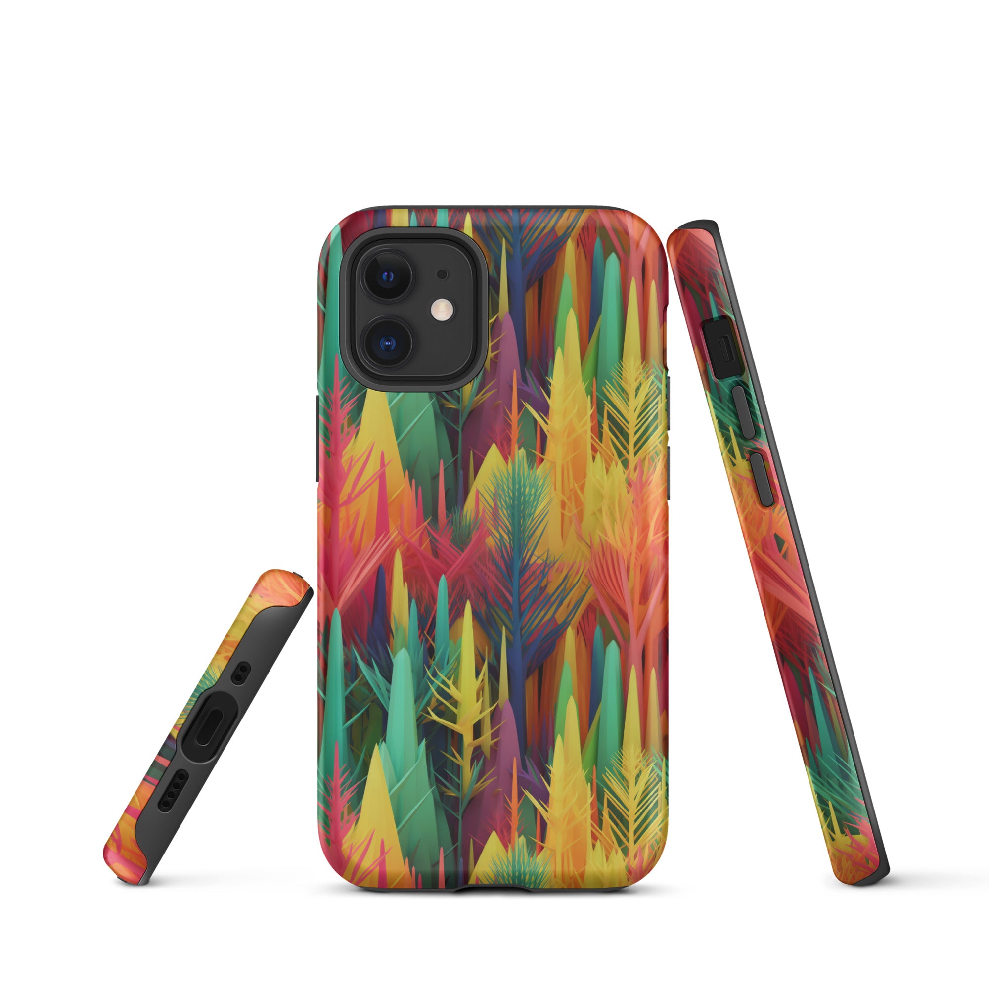 Tough Case for iPhone® Rainbow Forest Pattern I