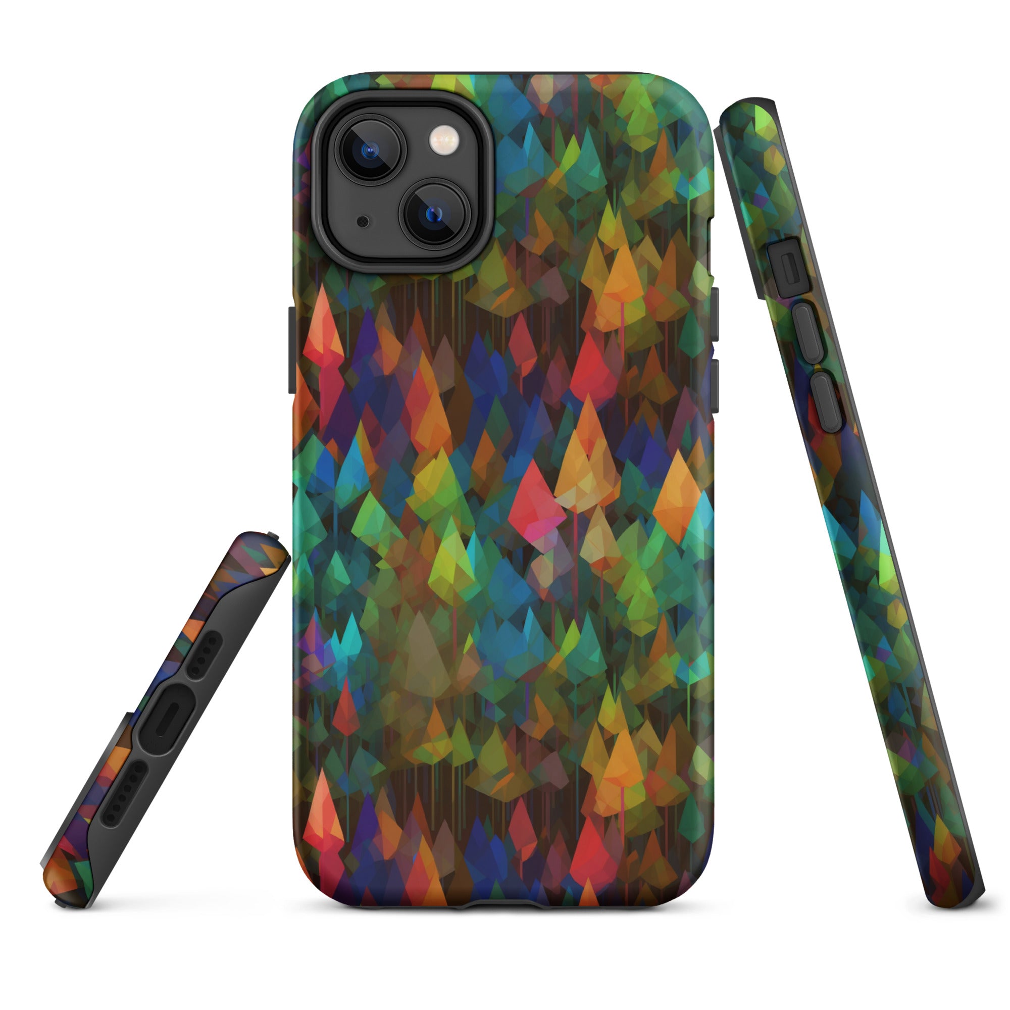 Tough Case for iPhone® Rainbow Forest Pattern II