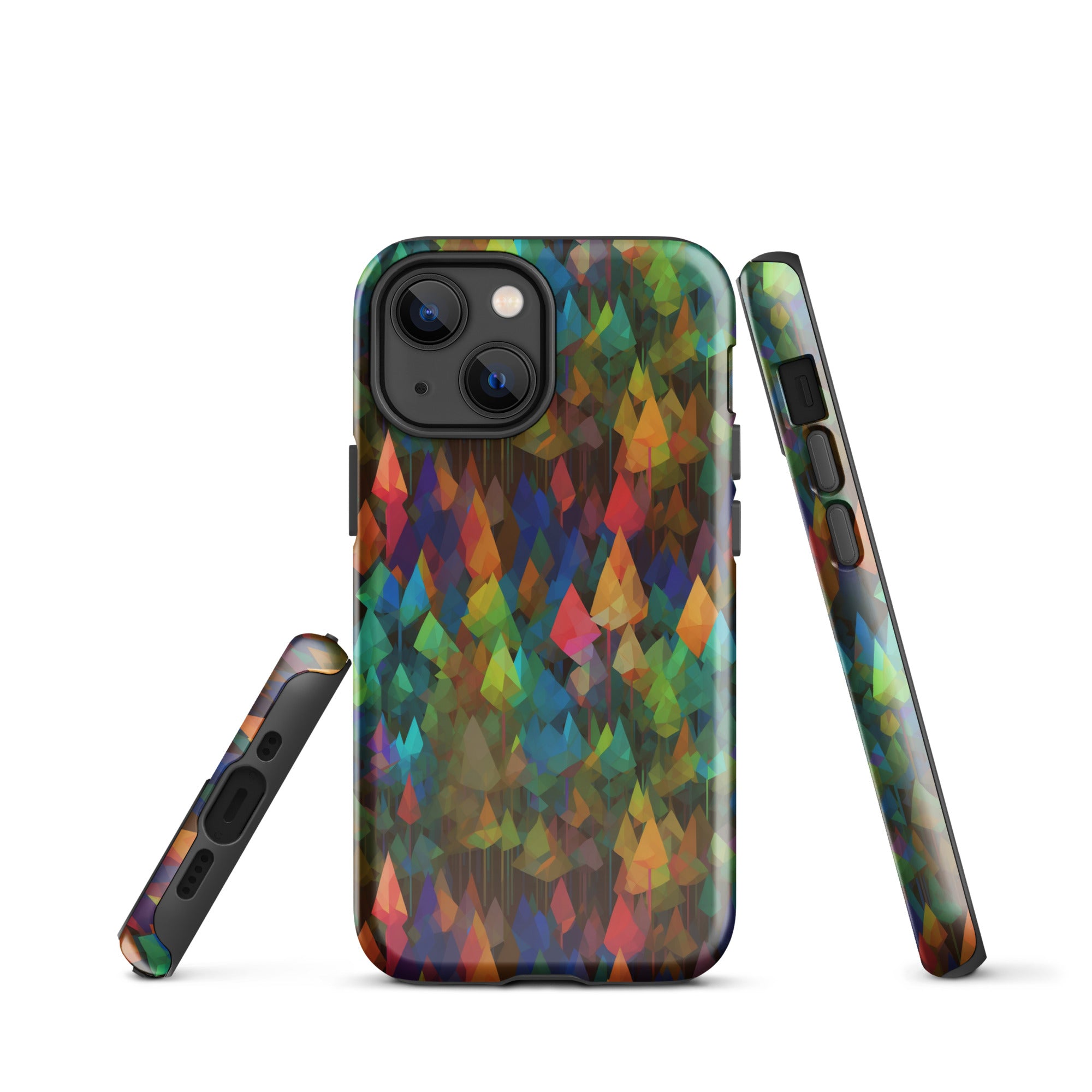 Tough Case for iPhone® Rainbow Forest Pattern II