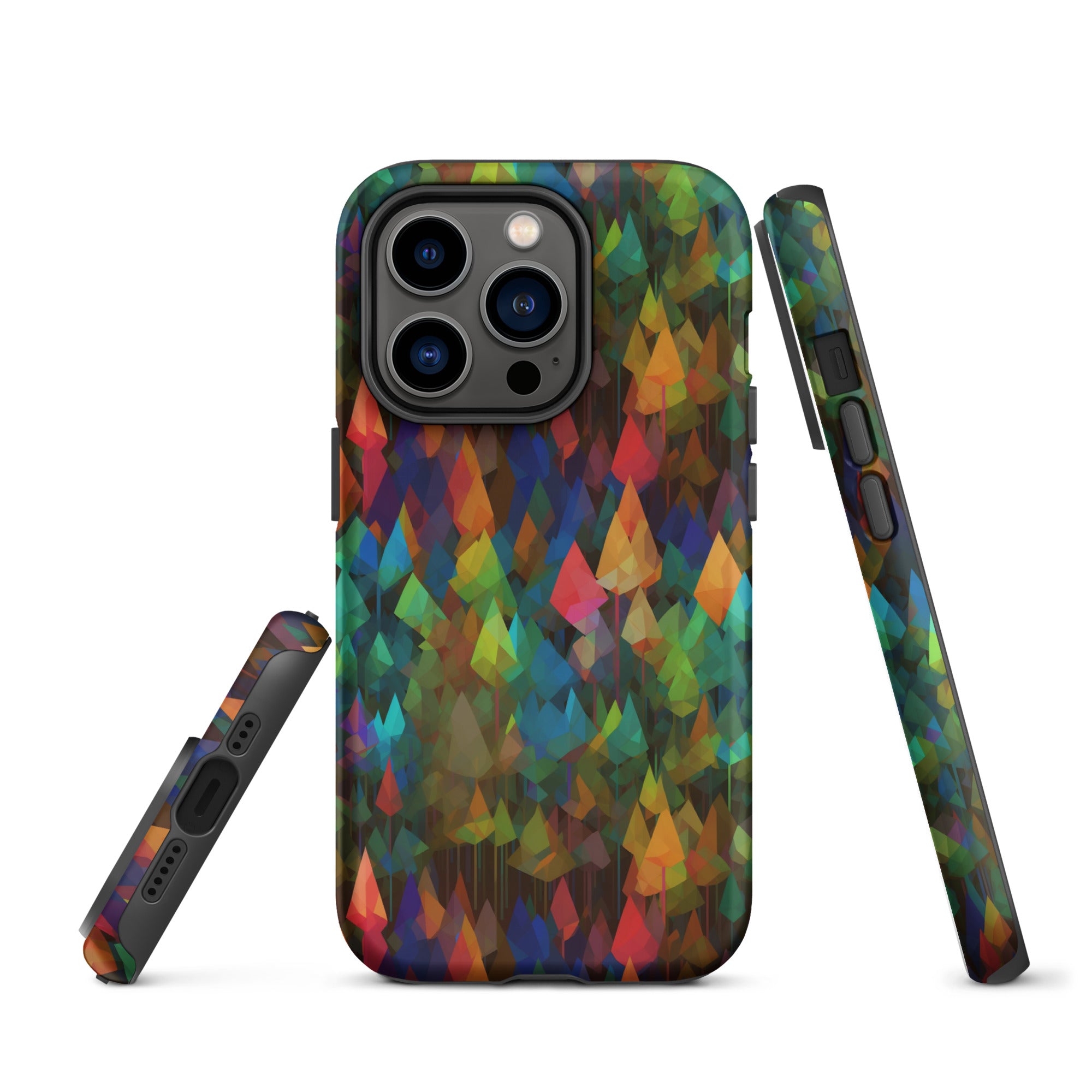 Tough Case for iPhone® Rainbow Forest Pattern II
