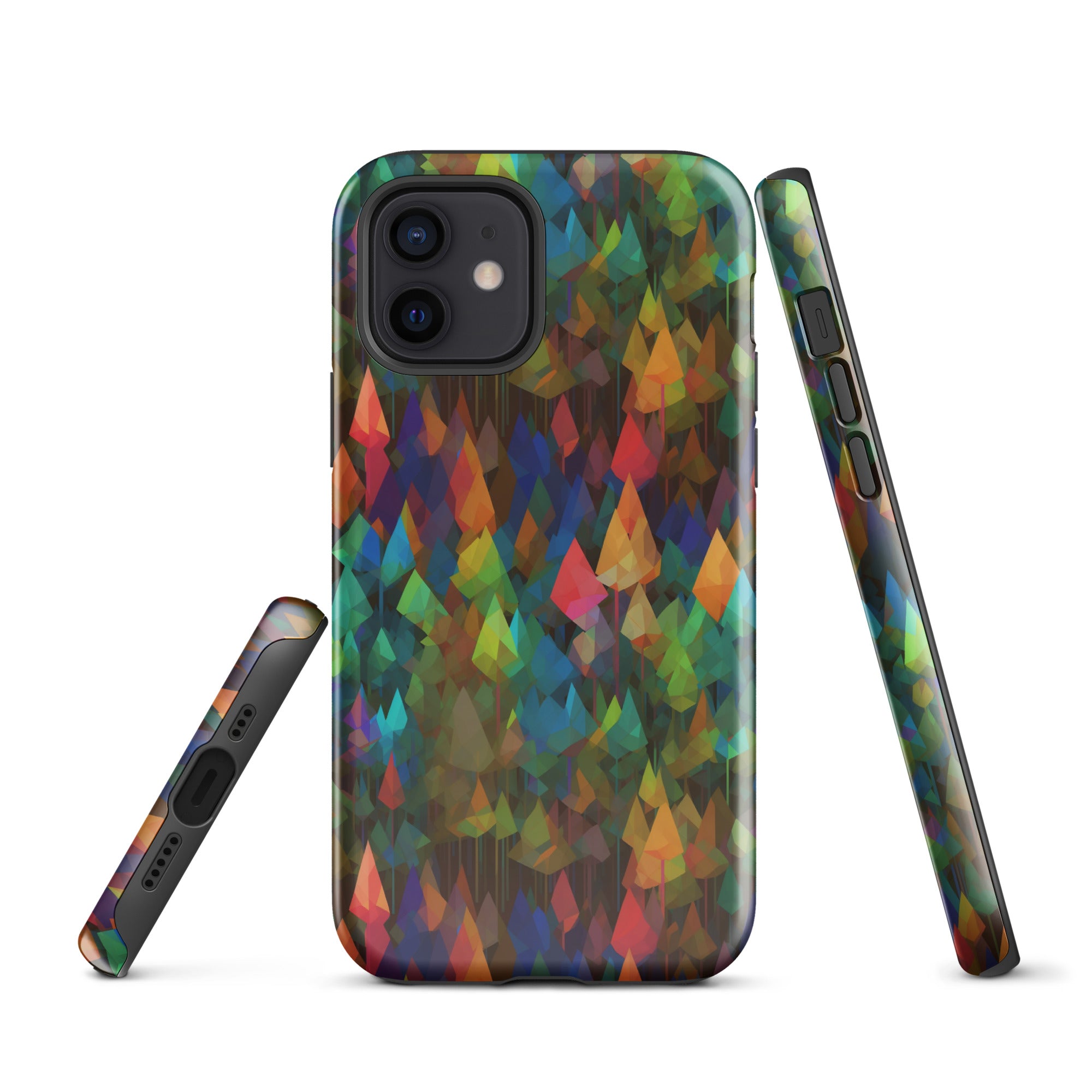 Tough Case for iPhone® Rainbow Forest Pattern II