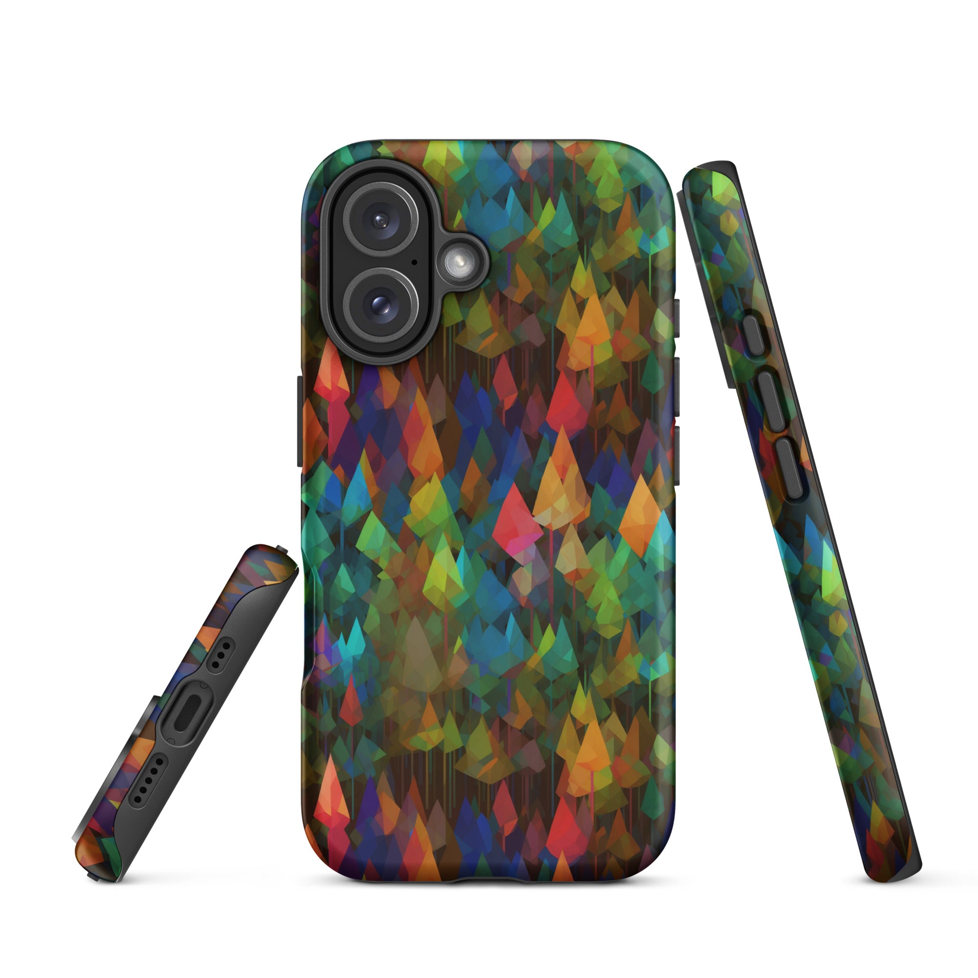 Tough Case for iPhone® Rainbow Forest Pattern II