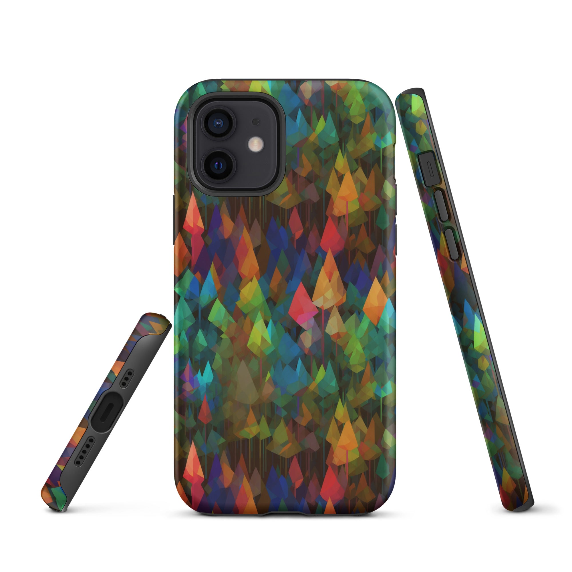 Tough Case for iPhone® Rainbow Forest Pattern II