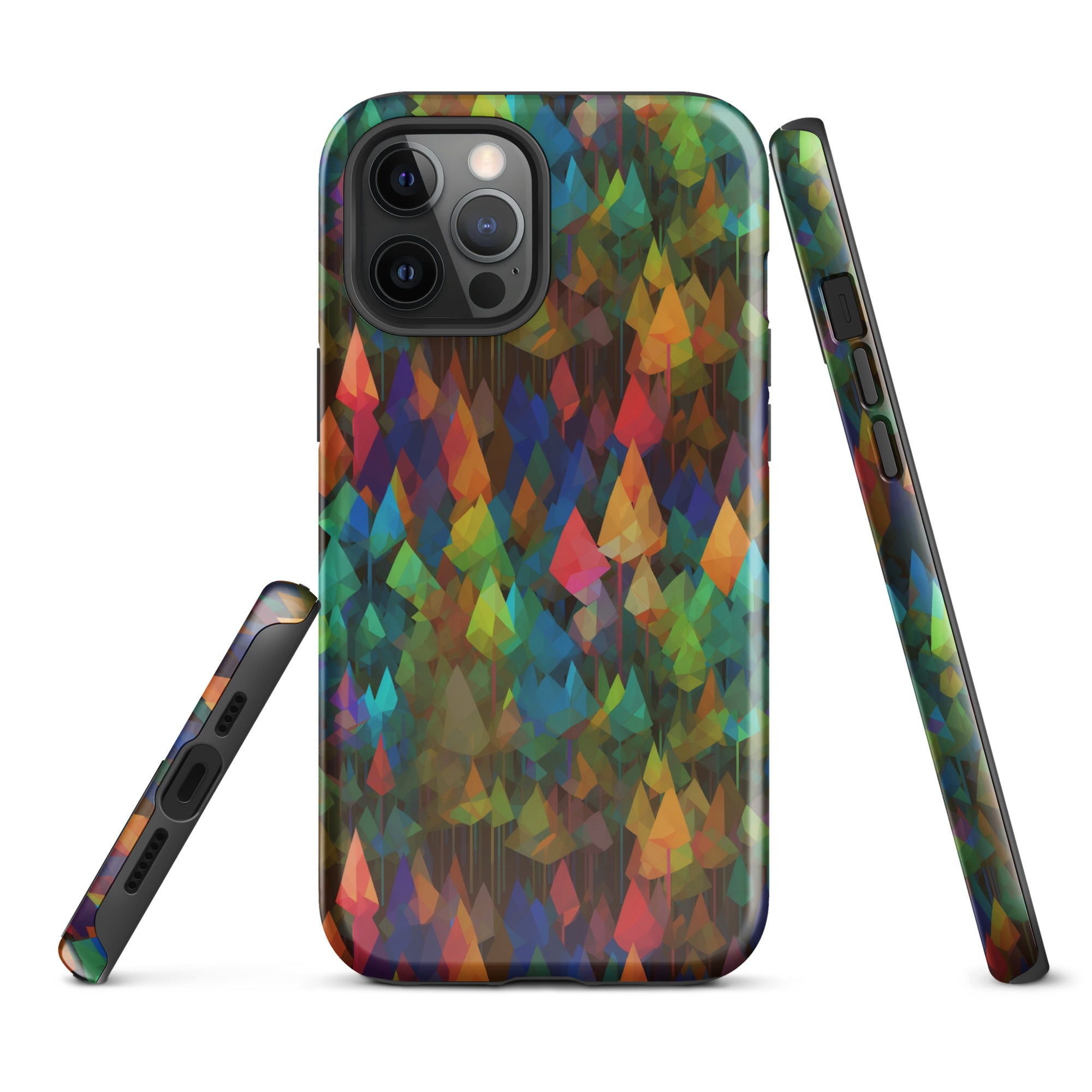 Tough Case for iPhone® Rainbow Forest Pattern II