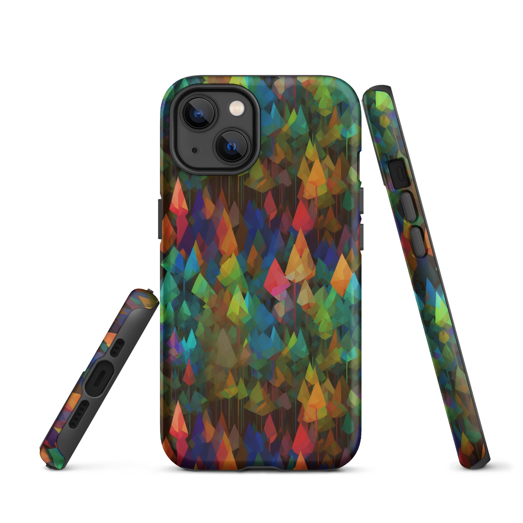 Tough Case for iPhone® Rainbow Forest Pattern II
